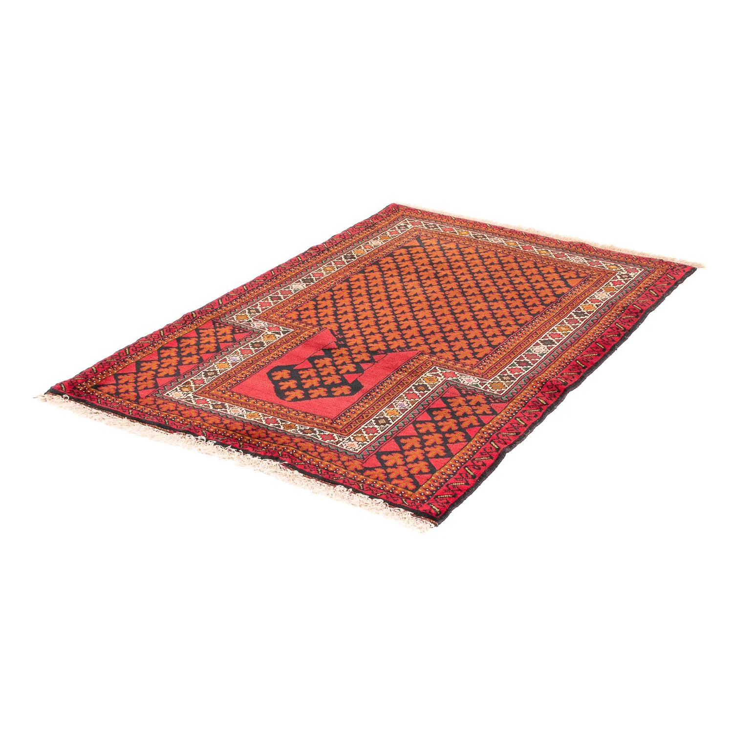 Belutsch Teppich - Gebetsteppich - 131 x 96 cm - rot - Image 5