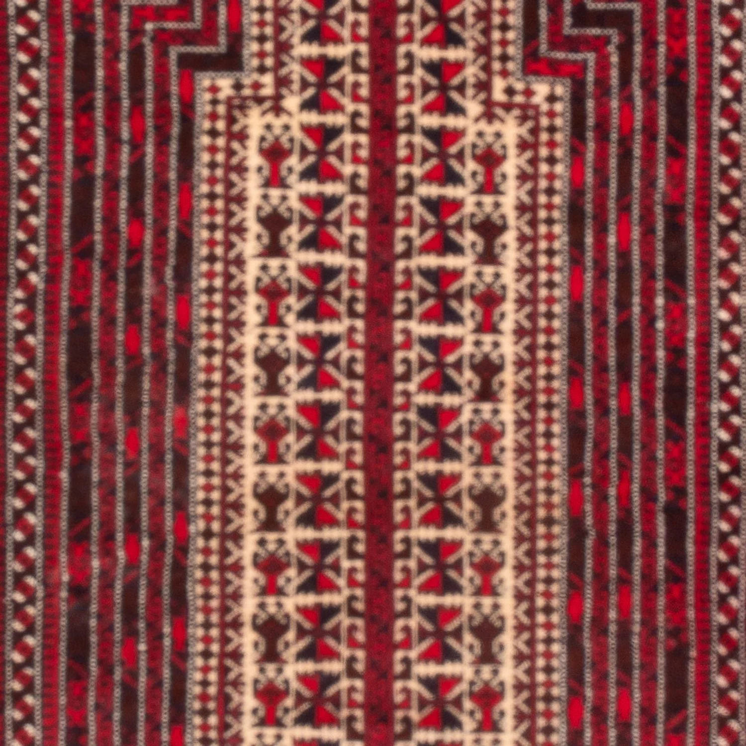 Belutsch Teppich quadratisch - 250 x 250 cm - dunkelrot - Image 2
