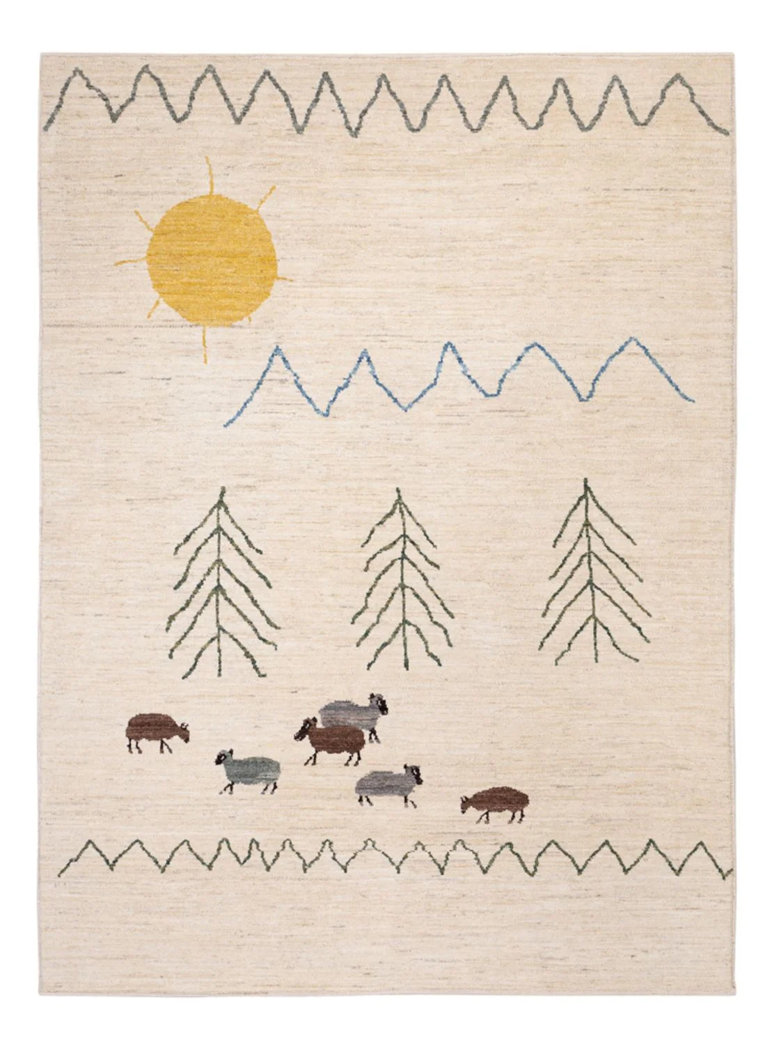Berber Teppich 232x170cm - Wollteppich