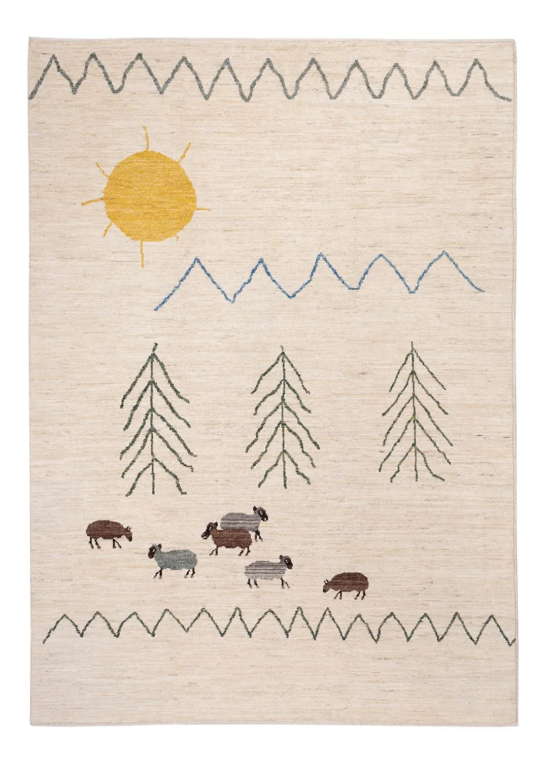 Berber Teppich 241x172cm - Wollteppich