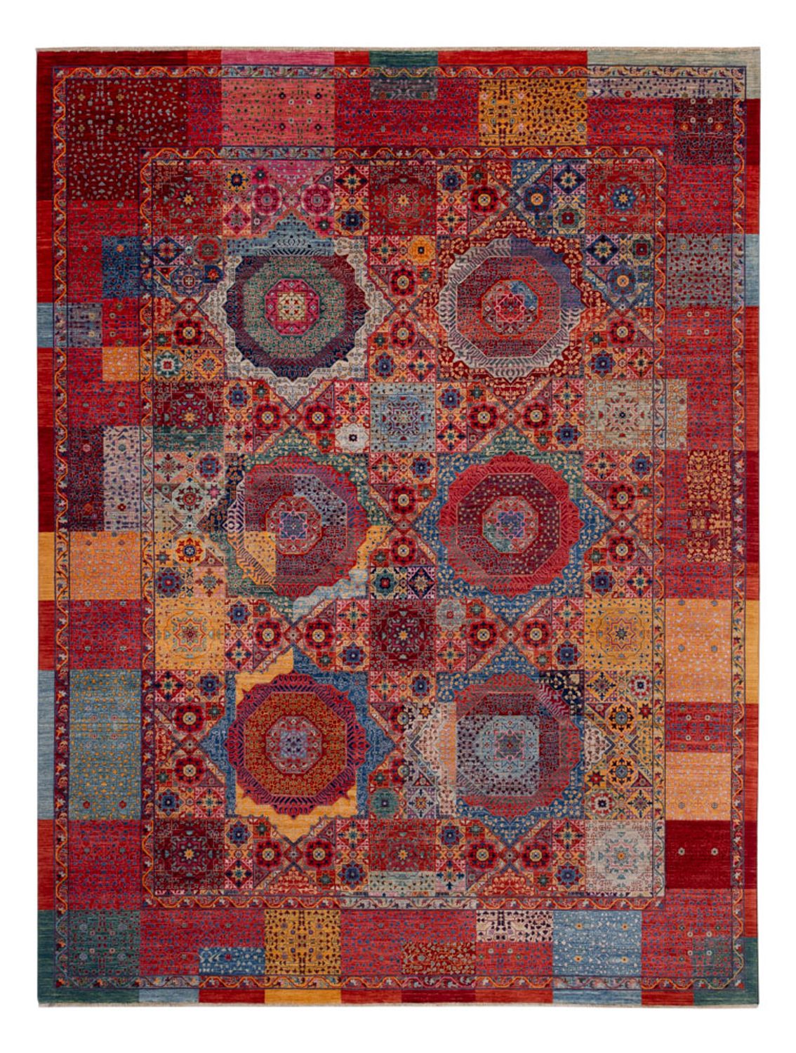 Designer Teppich - 360 x 272 cm - mehrfarbig