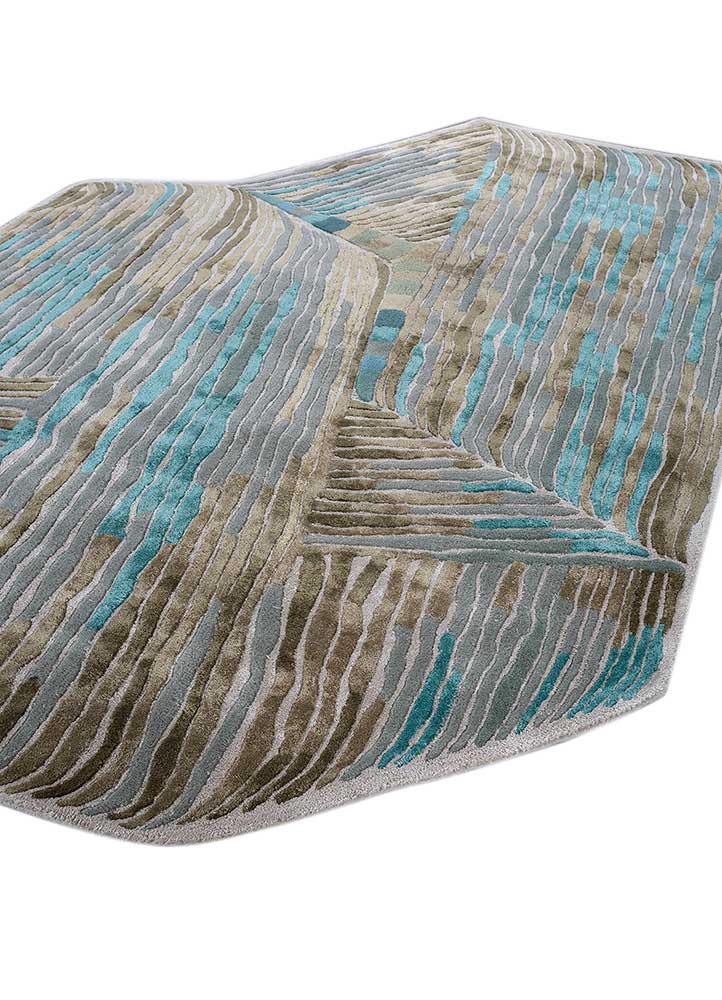 Designer Teppich sonderform - 270 x 180 cm - blau - Image 2