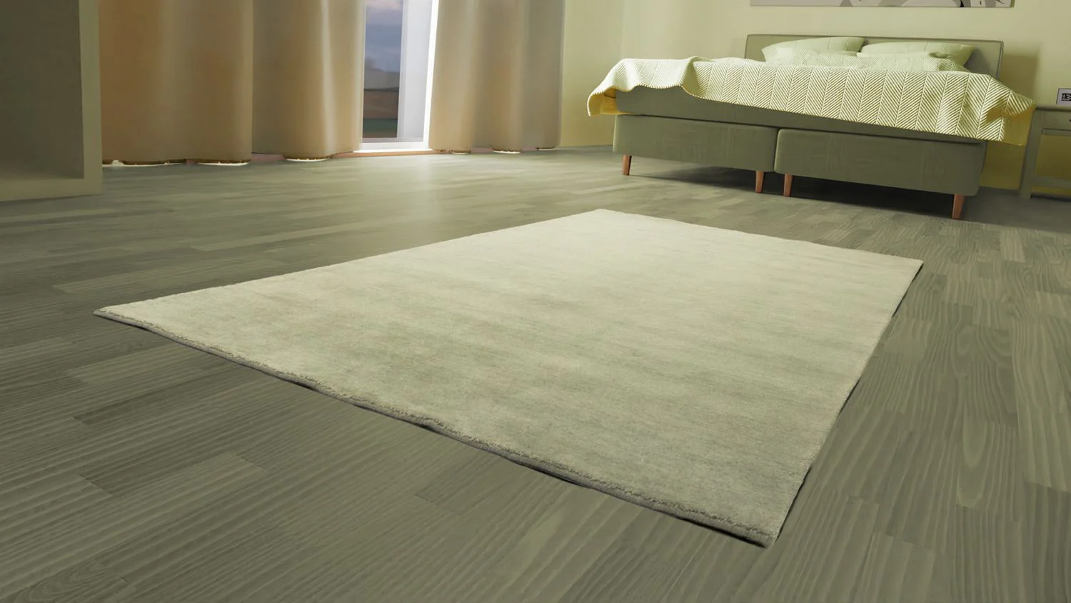Gabbeh Teppich - Indus 160 x 90 cm - silber - Image 2