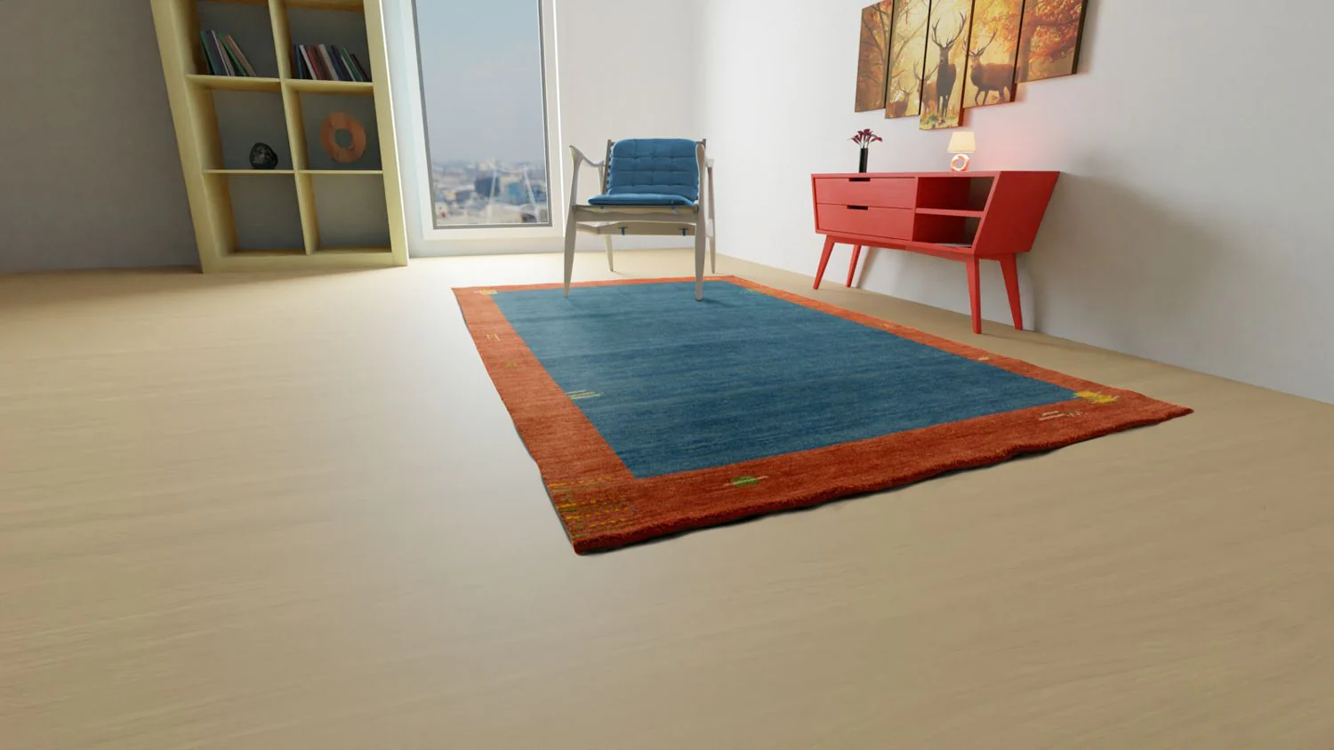 Gabbeh Teppich - Indus 180 x 120 cm - blau - Image 2