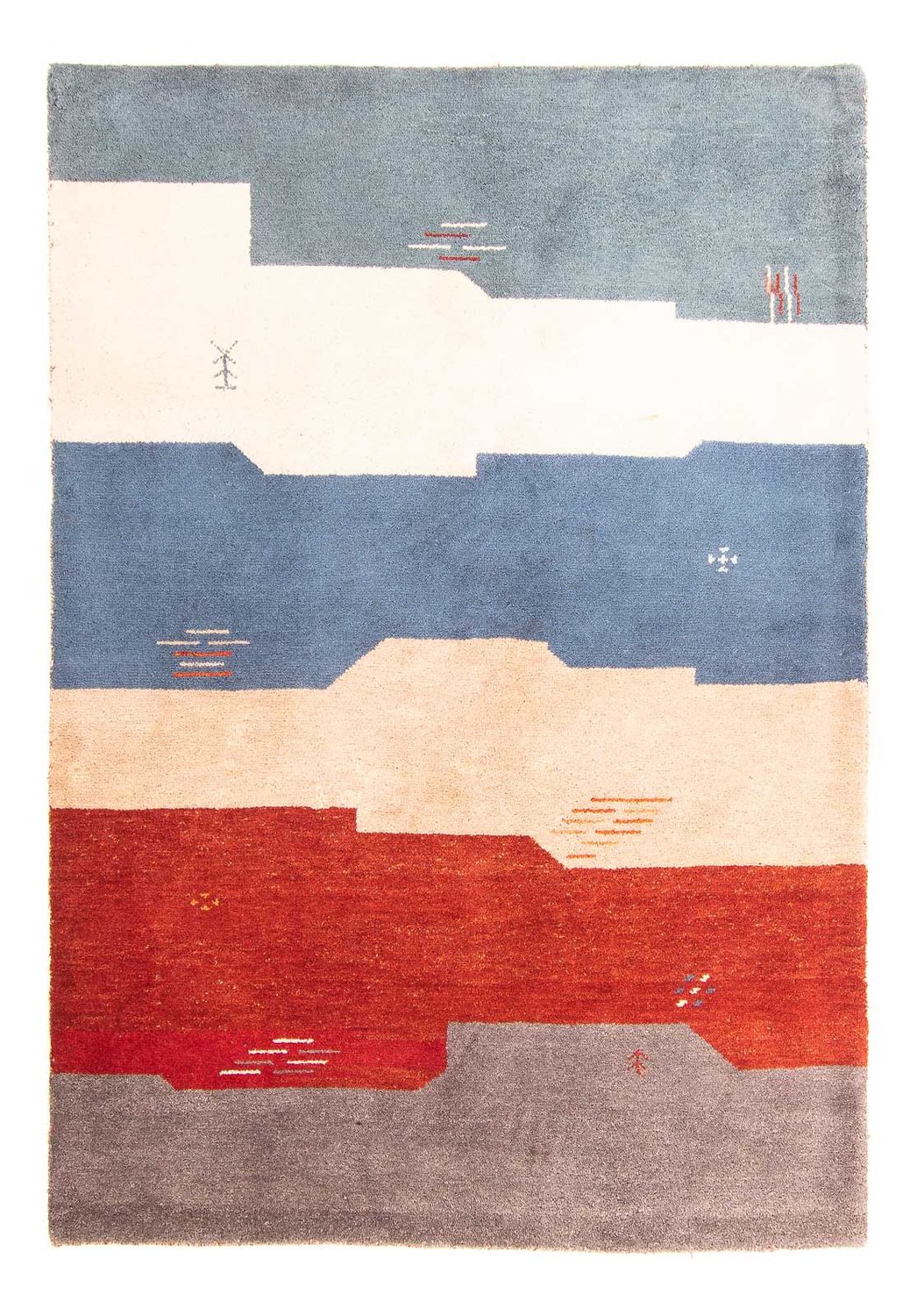 Gabbeh Teppich - Indus 200 x 140 cm - mehrfarbig