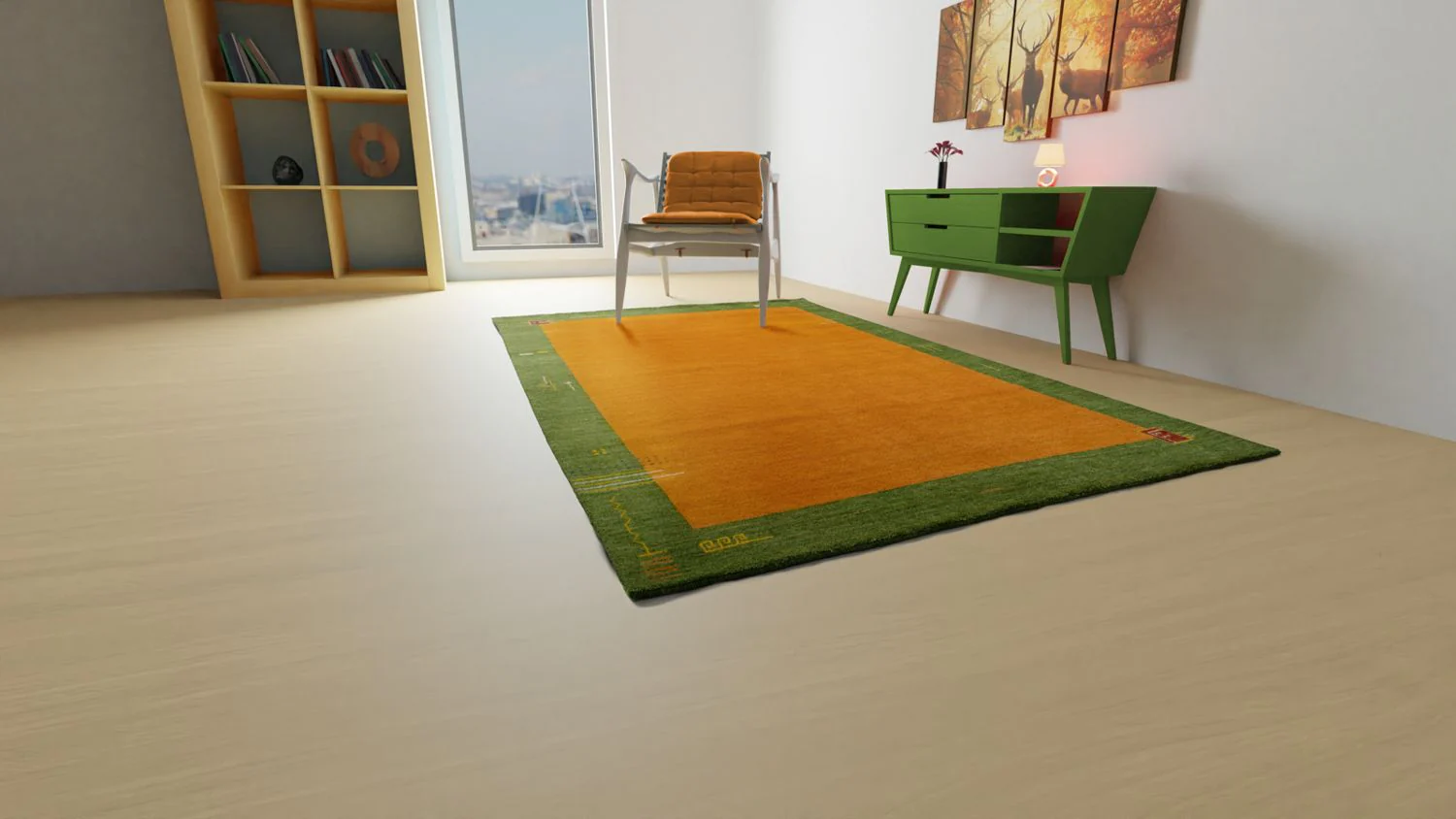 Gabbeh Teppich - Indus 300 x 250 cm - orange - Image 2