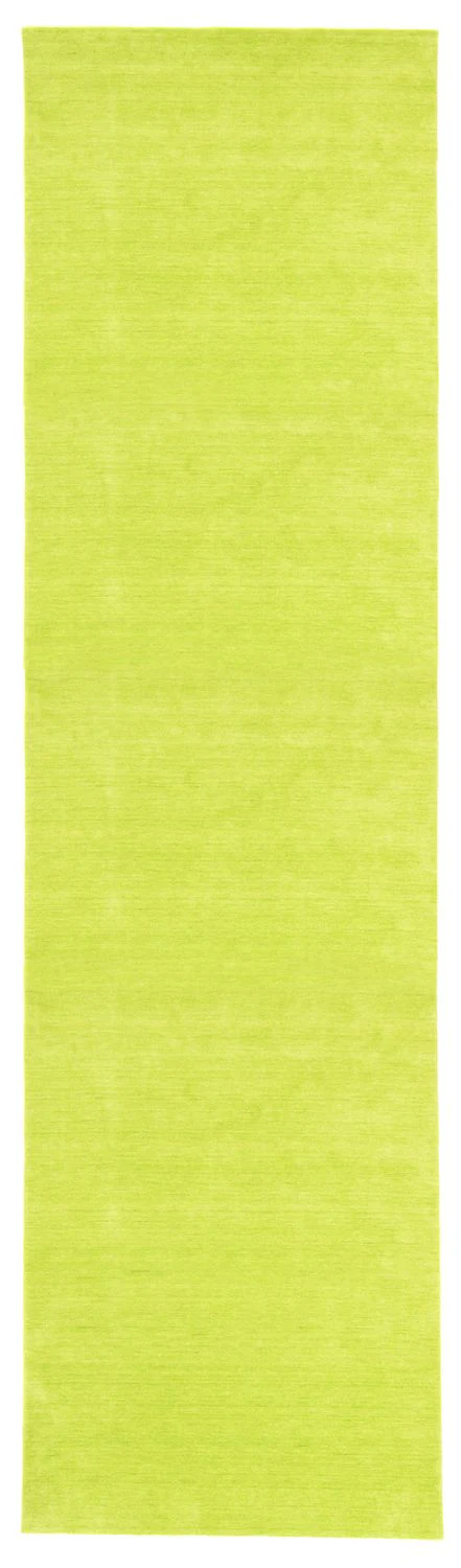 Gabbeh Teppich - Indus 400 x 80 cm - lindengrün