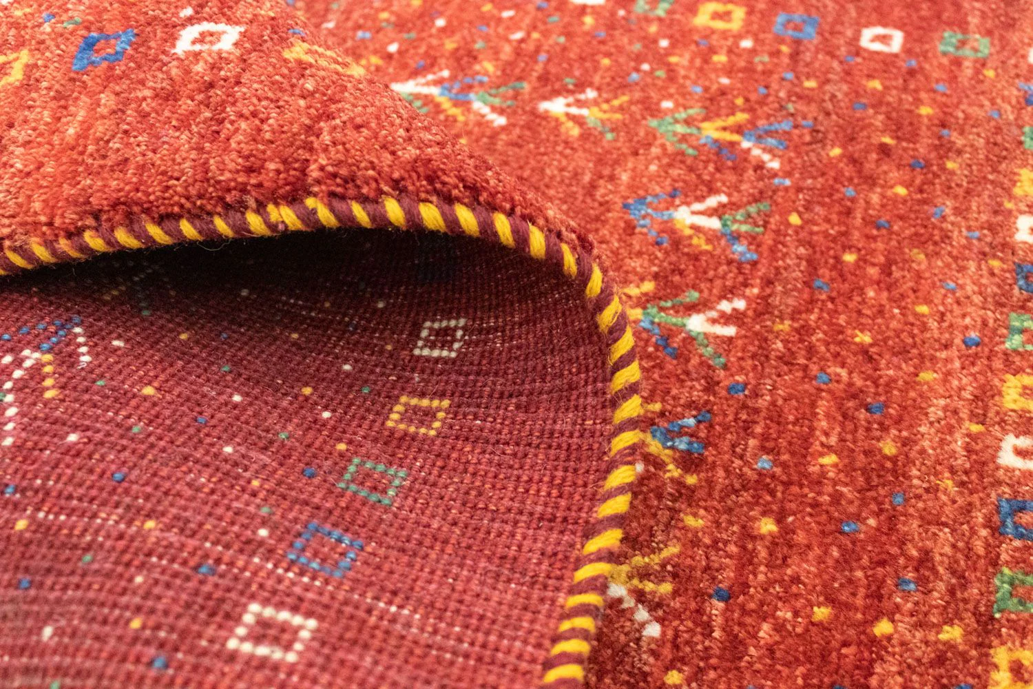 Gabbeh Teppich - Kaschkuli Perser 125 x 80 cm - orange - Image 3