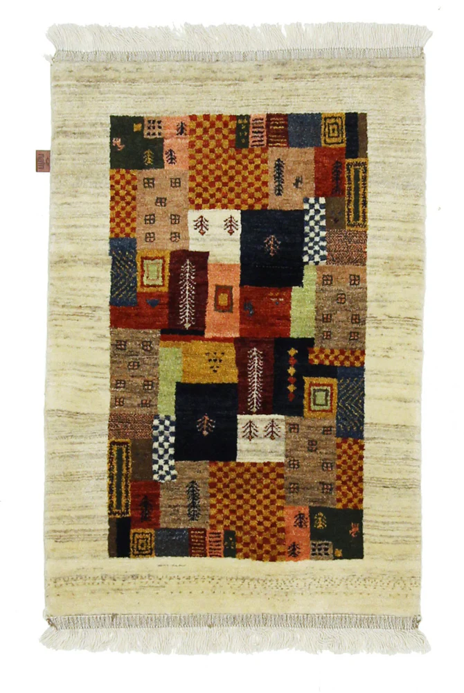 Gabbeh Teppich - Loribaft Indus - 127 x 85 cm - mehrfarbig