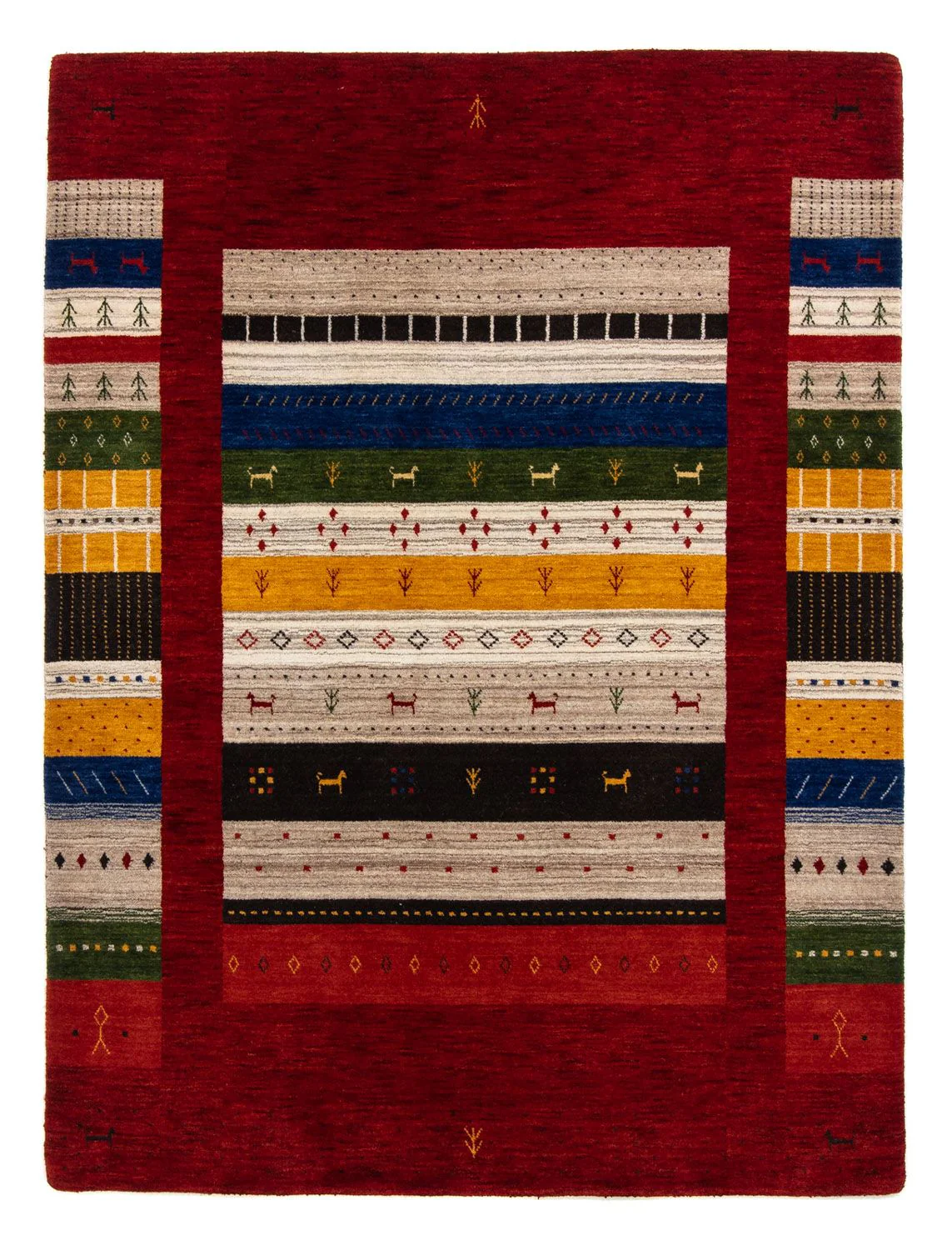 Gabbeh Teppich - Loribaft Indus 200 x 144 cm - mehrfarbig