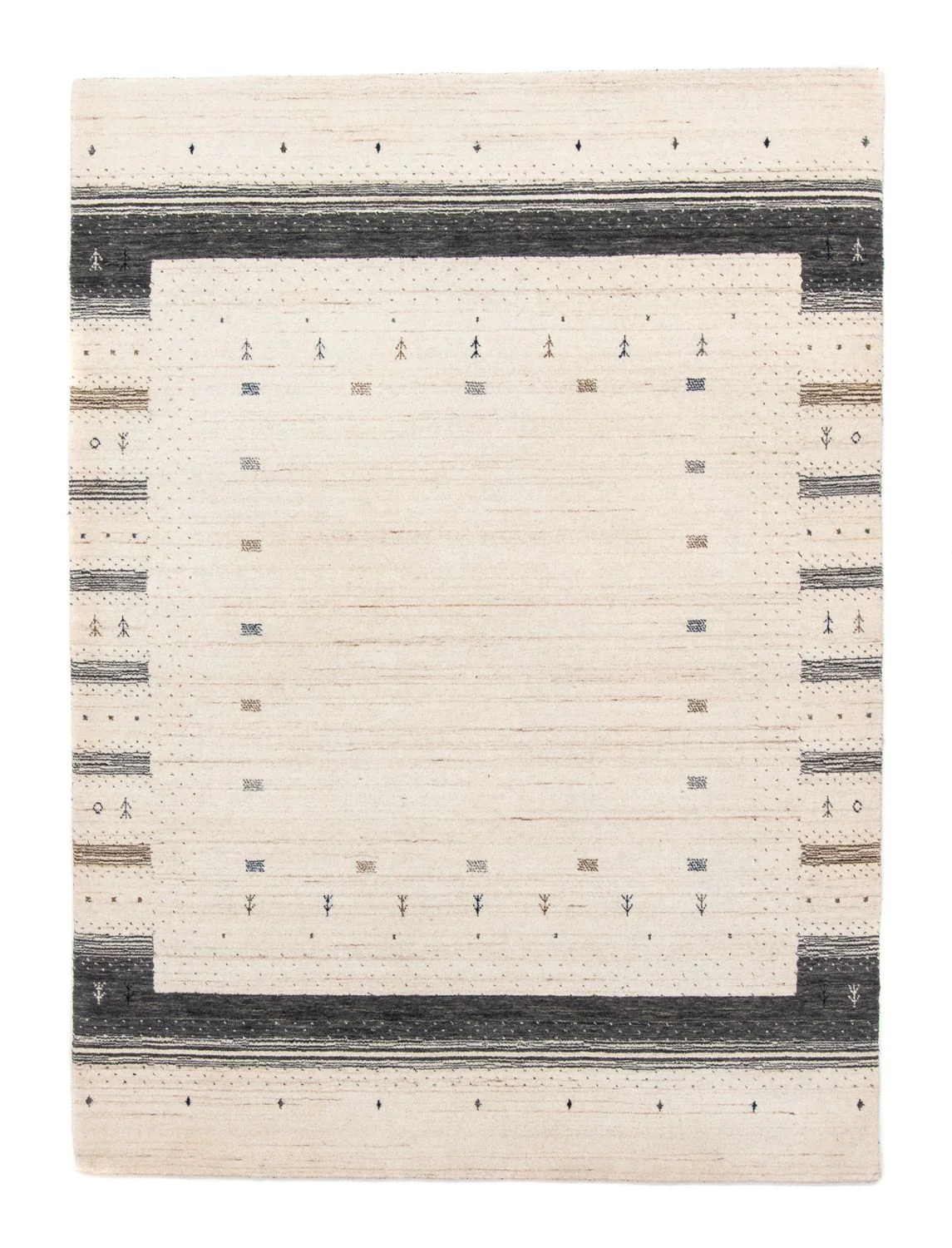Gabbeh Teppich - Loribaft Indus 200 x 145 cm - beige