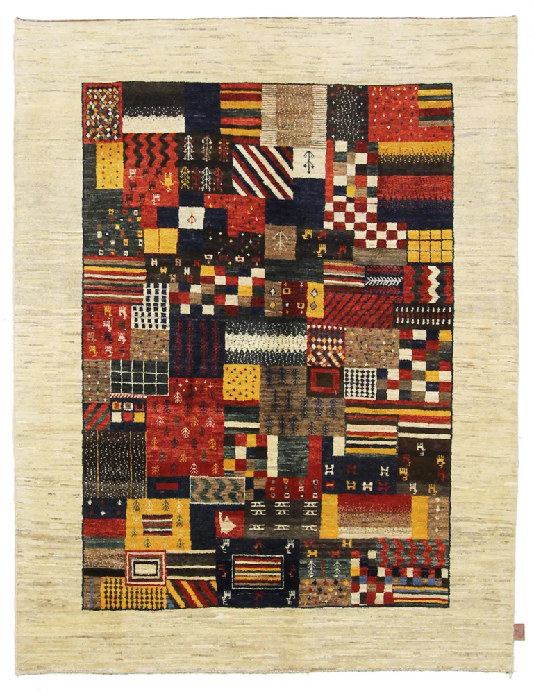 Gabbeh Teppich - Loribaft Indus - 200 x 154 cm - mehrfarbig
