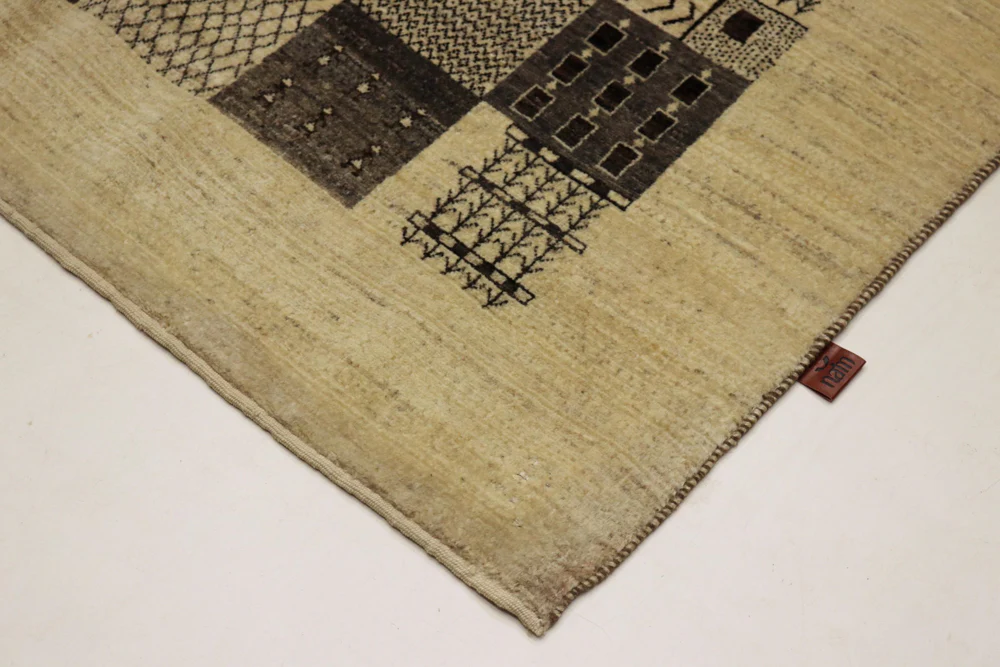 Gabbeh Teppich - Loribaft Indus - 206 x 152 cm - dunkelbeige - Image 3