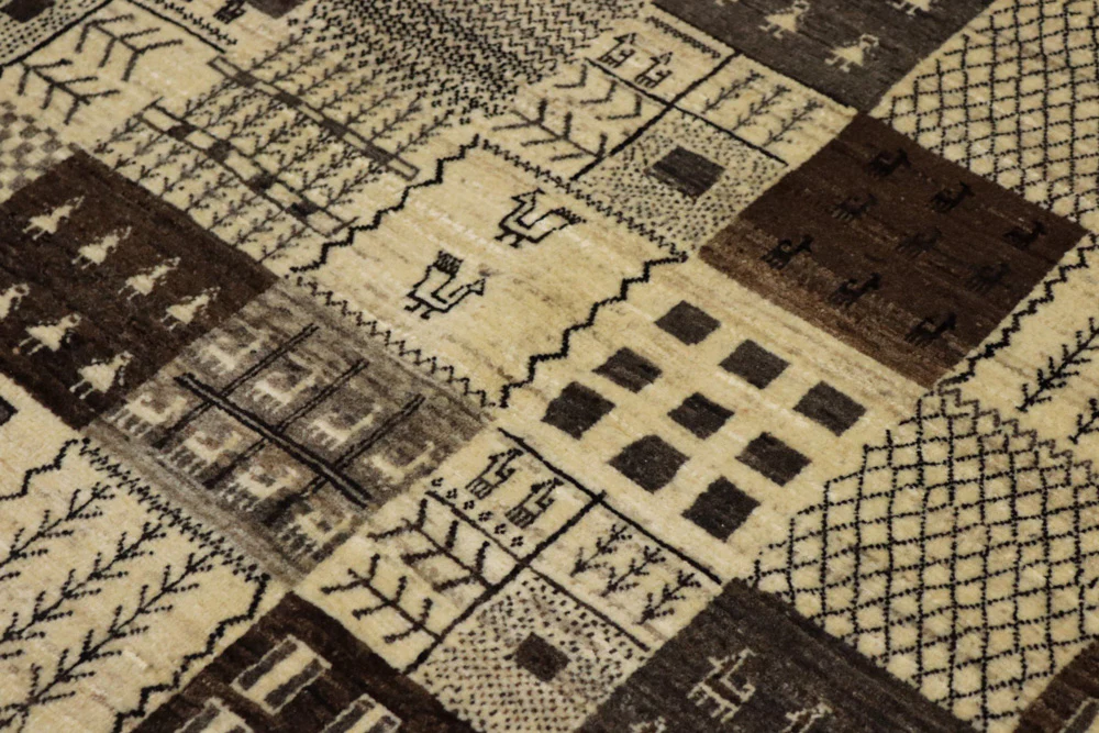 Gabbeh Teppich - Loribaft Indus - 206 x 152 cm - dunkelbeige - Image 7