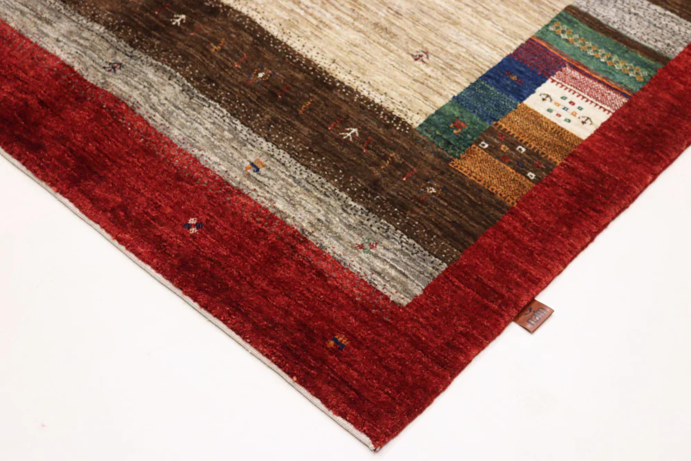 Gabbeh Teppich - Loribaft Indus - 213 x 157 cm - beige - Image 3