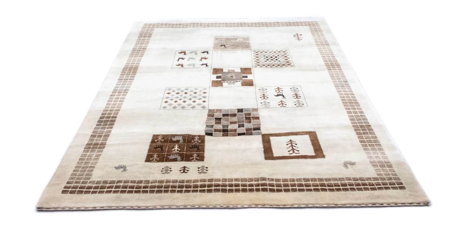 Gabbeh Teppich - Loribaft Indus 219 x 157 cm - beige - Image 5