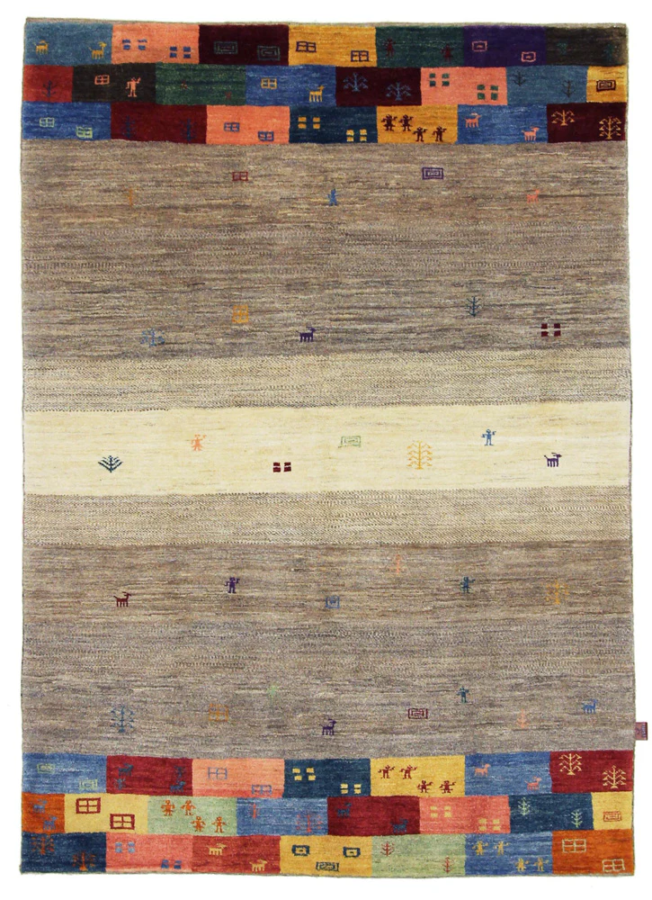 Gabbeh Teppich - Loribaft Indus - 236 x 170 cm - mehrfarbig