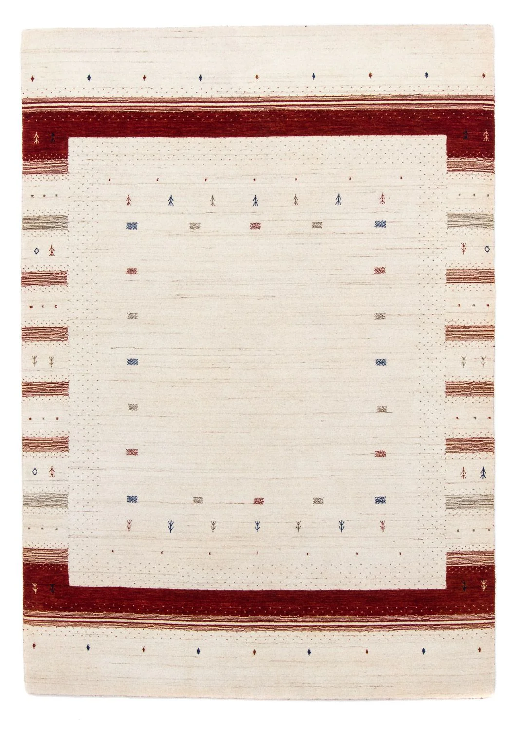 Gabbeh Teppich - Loribaft Indus 245 x 170 cm - beige