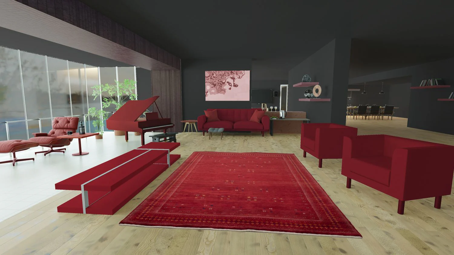 Gabbeh Teppich - Loribaft Indus 250 x 200 cm - rot - Image 2