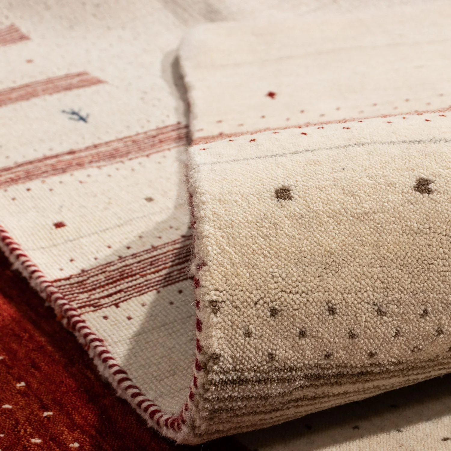 Gabbeh Teppich - Loribaft Indus 255 x 255 cm - beige - Image 4