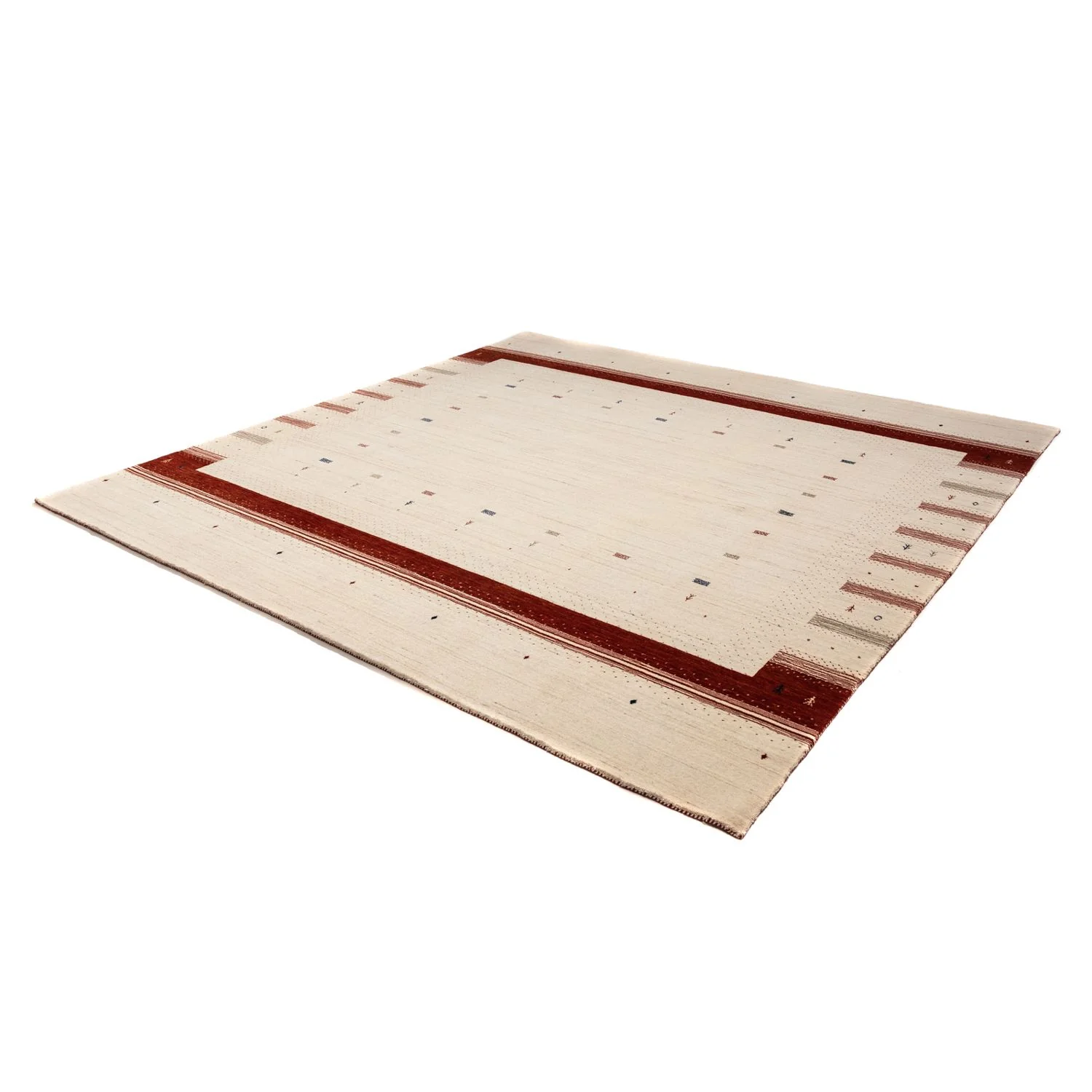 Gabbeh Teppich - Loribaft Indus 255 x 255 cm - beige - Image 5