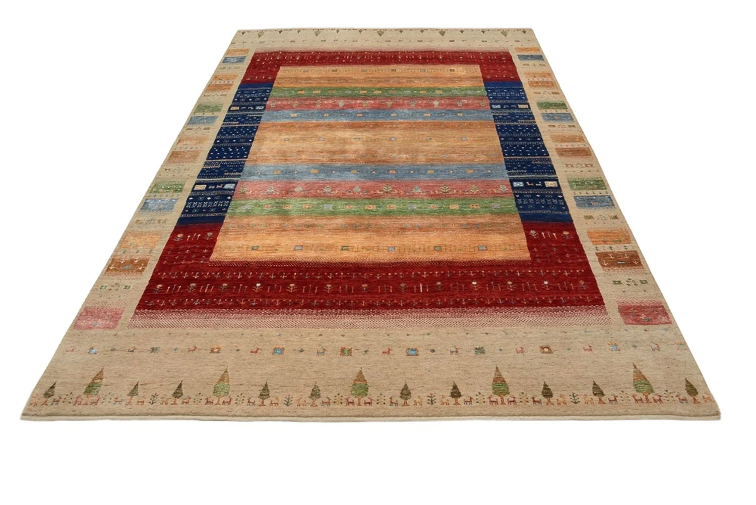 Gabbeh Teppich - Loribaft Indus - 302 x 205 cm - mehrfarbig - Image 2