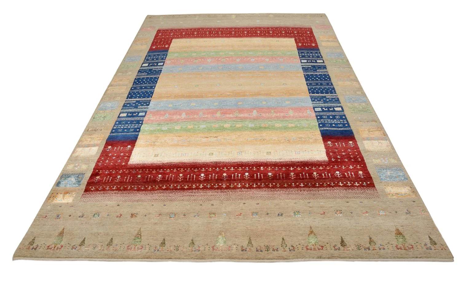 Gabbeh Teppich - Loribaft Indus - 302 x 205 cm - mehrfarbig - Image 8