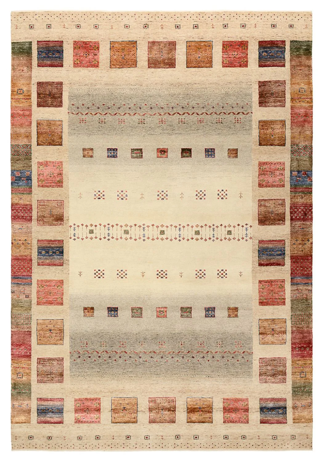 Gabbeh Teppich - Loribaft Indus - 302 x 206 cm - mehrfarbig