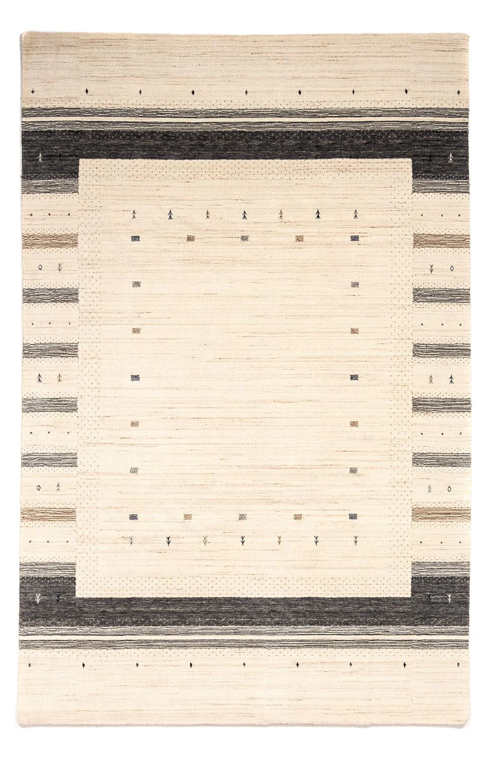 Gabbeh Teppich - Loribaft Indus 304 x 200 cm - beige