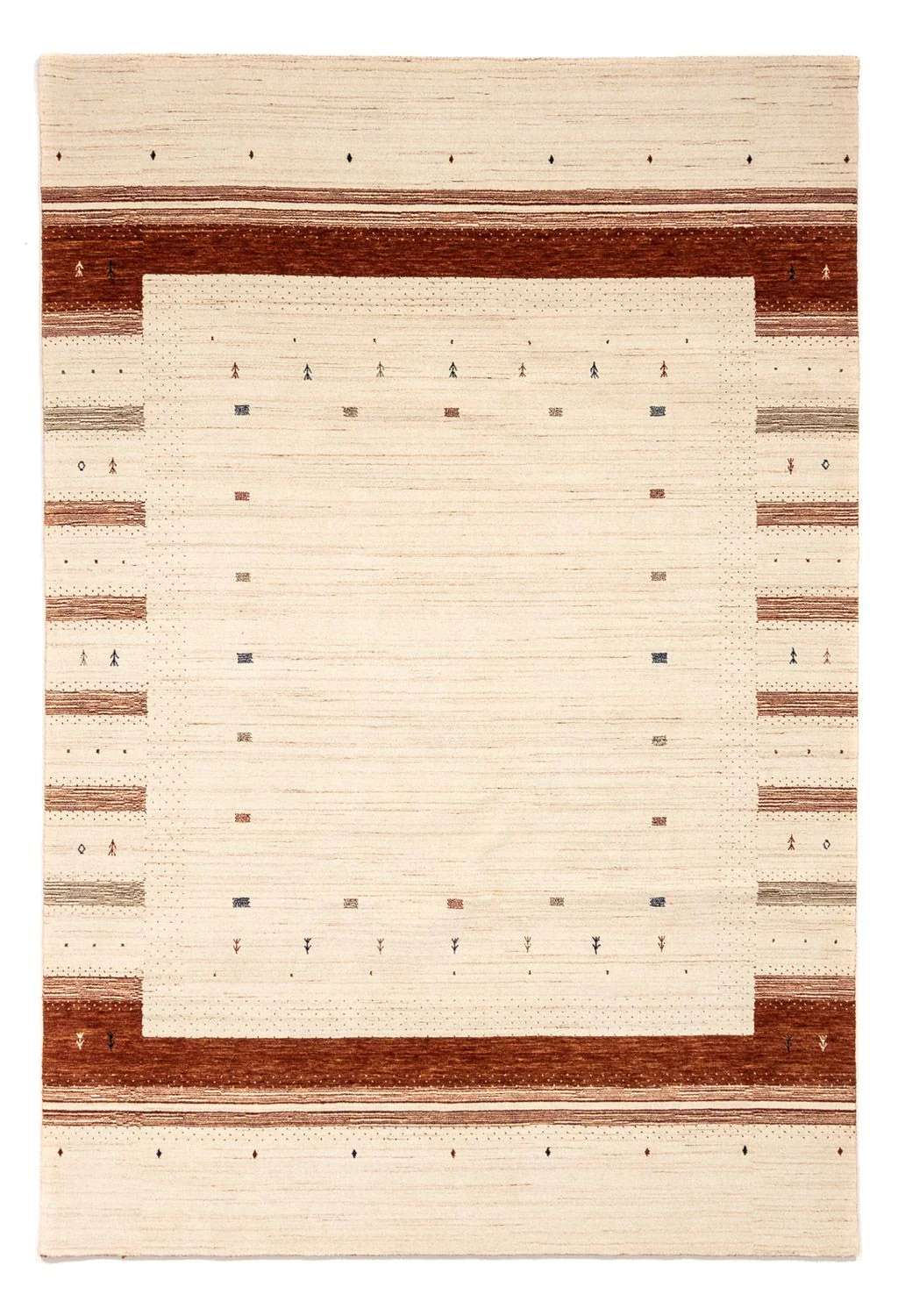 Gabbeh Teppich - Loribaft Indus 304 x 206 cm - beige