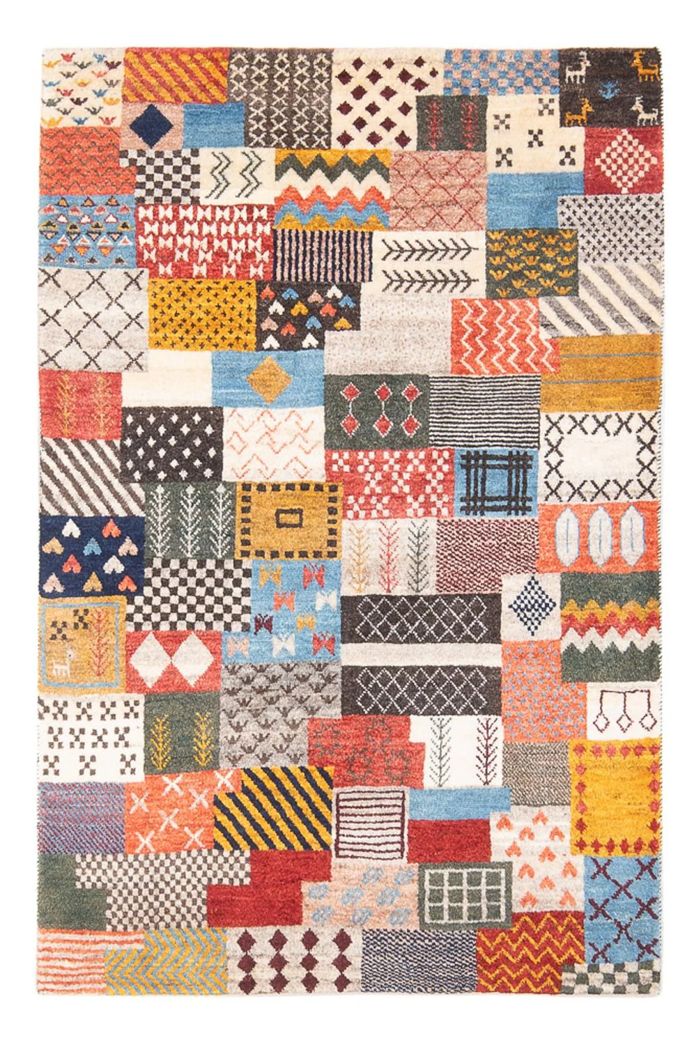Gabbeh Teppich - Loribaft Perser - 125 x 82 cm - mehrfarbig
