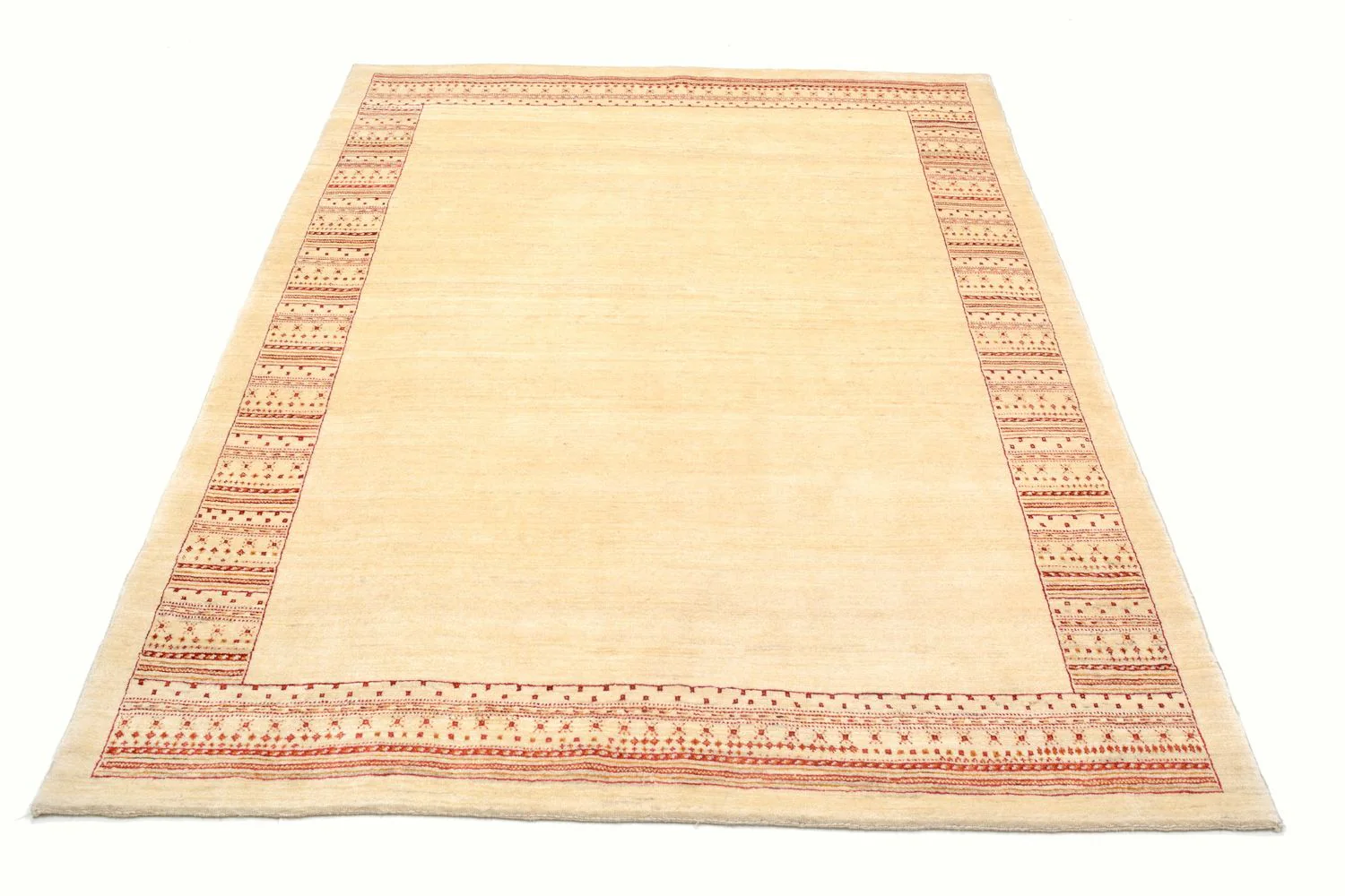 Gabbeh Teppich - Loribaft Perser 198 x 150 cm - beige - Image 4