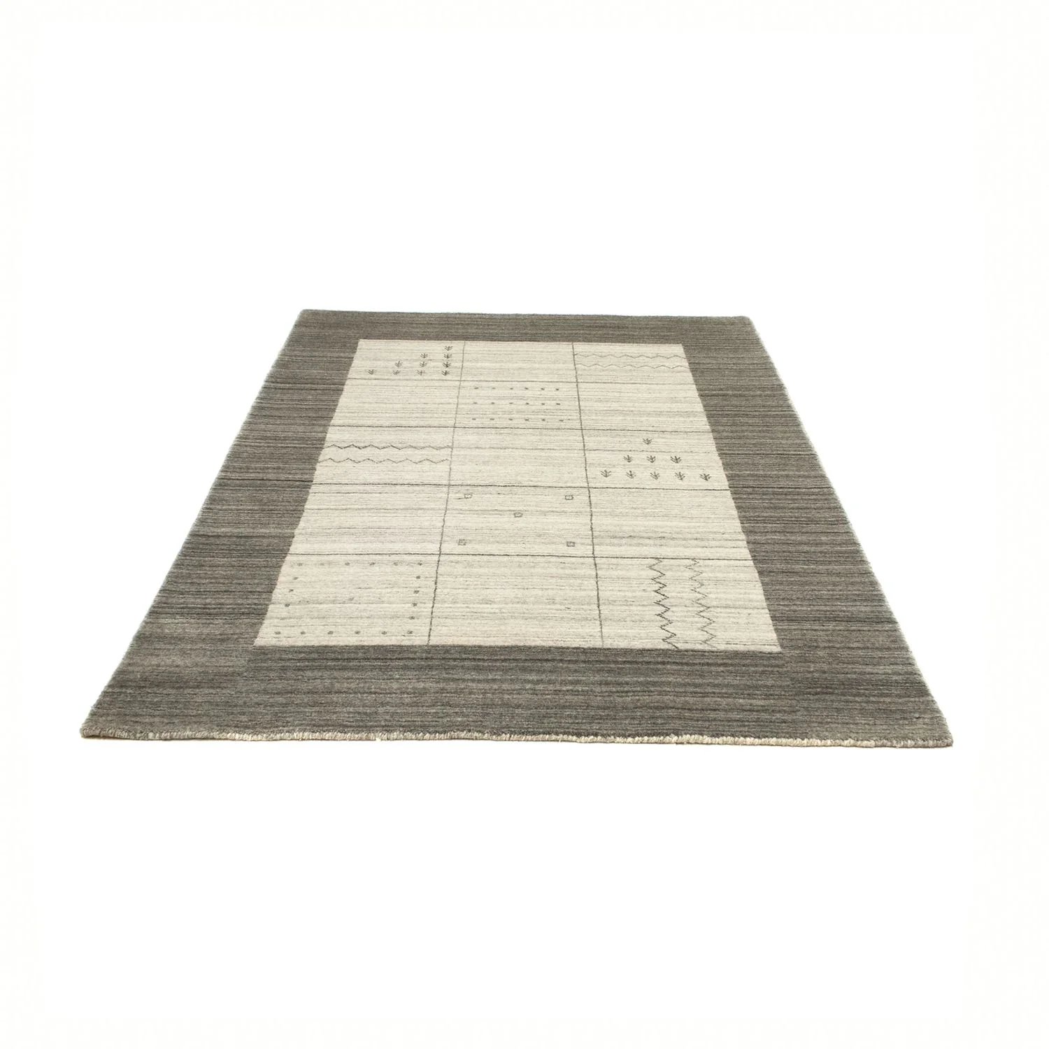 Gabbeh Teppich - Loribaft Perser 200 x 140 cm - grau - Image 3