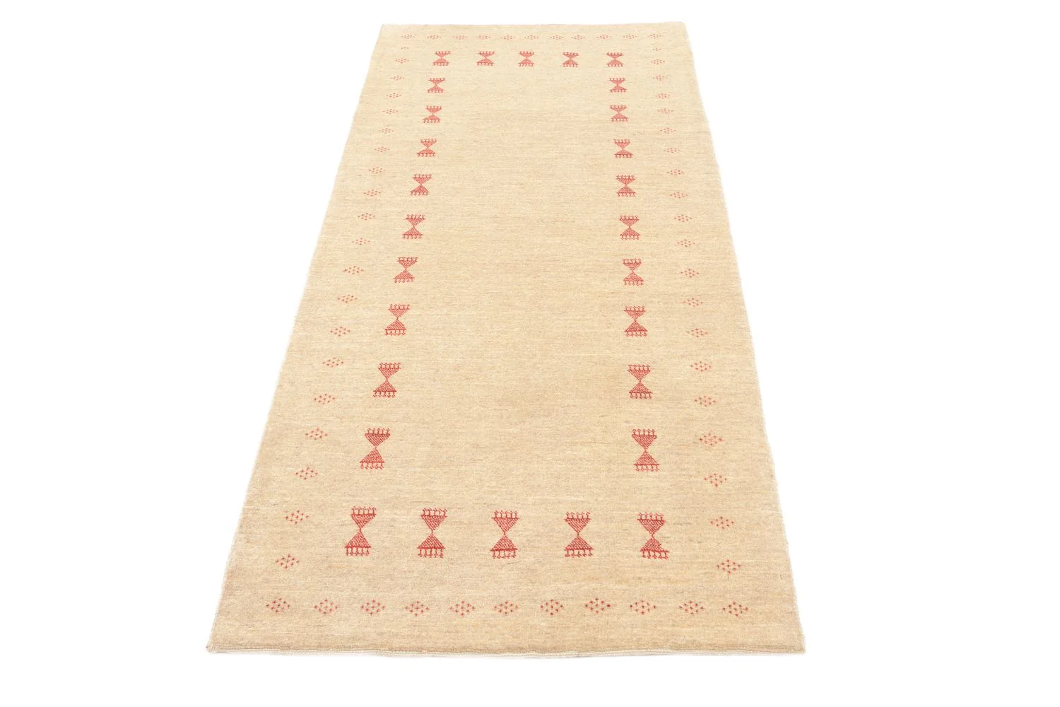 Gabbeh Teppich - Loribaft Perser 201 x 85 cm - beige - Image 4