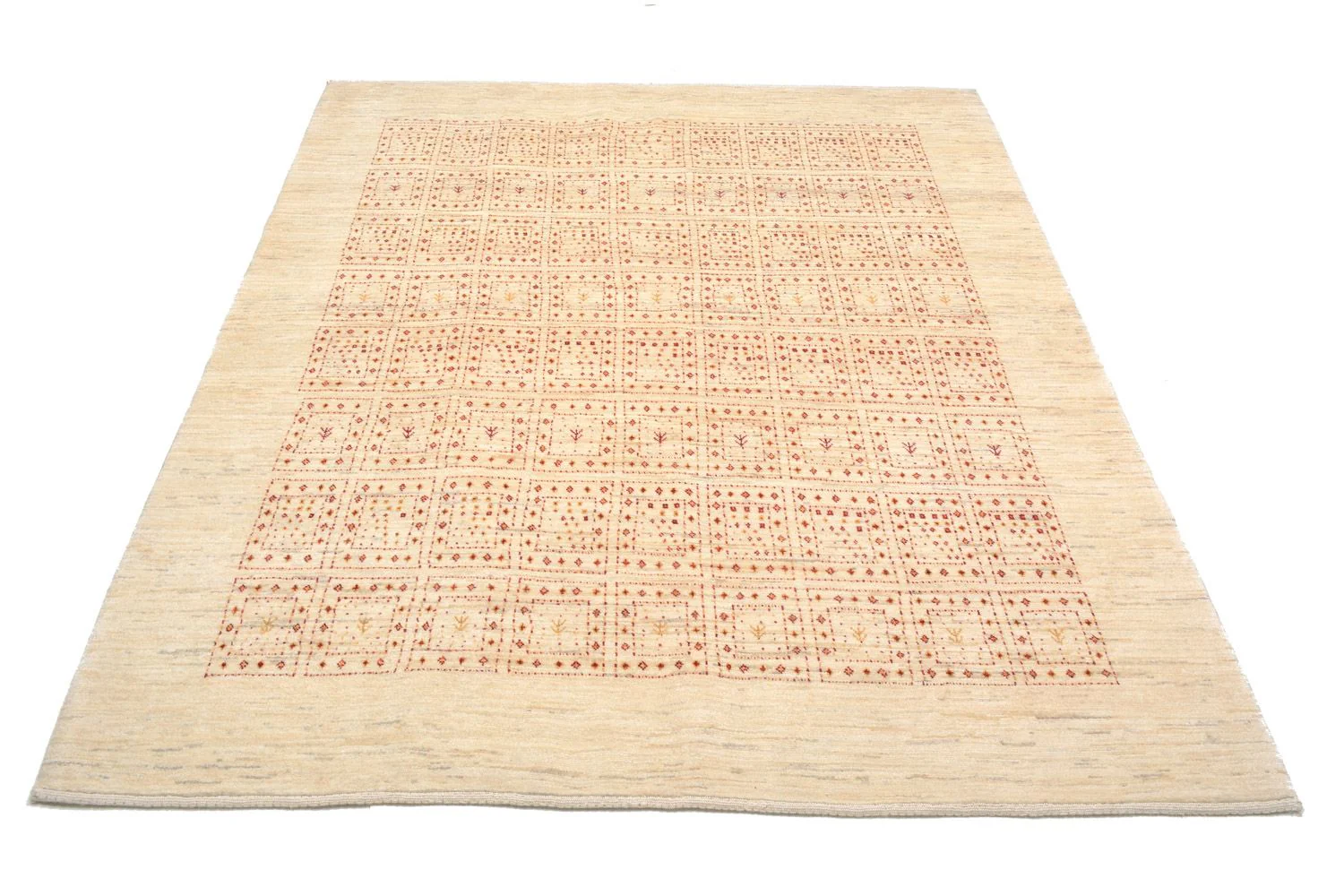 Gabbeh Teppich - Loribaft Perser 202 x 157 cm - beige - Image 4