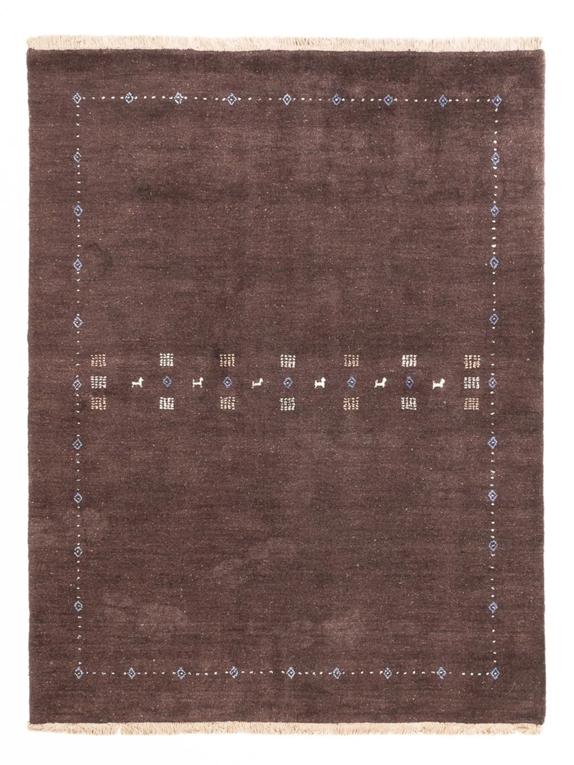 Gabbeh Teppich - Loribaft Perser - 230 x 160 cm - dunkelbeige