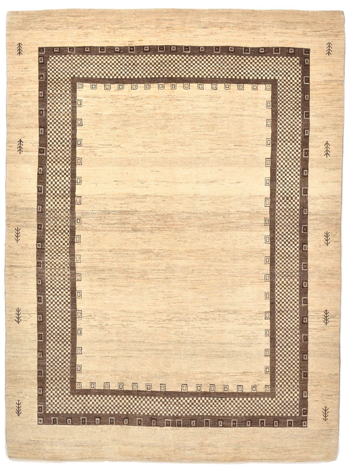 Gabbeh Teppich - Loribaft Perser 242 x 176 cm - beige
