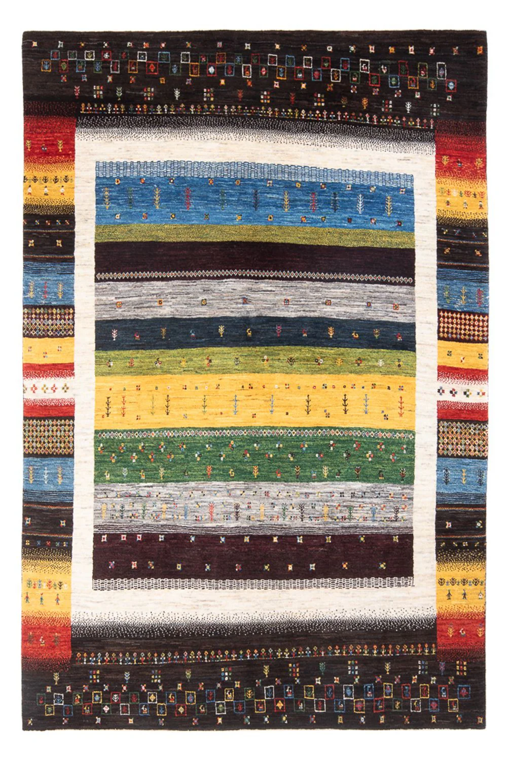Gabbeh Teppich - Loribaft Perser - 260 x 178 cm - mehrfarbig