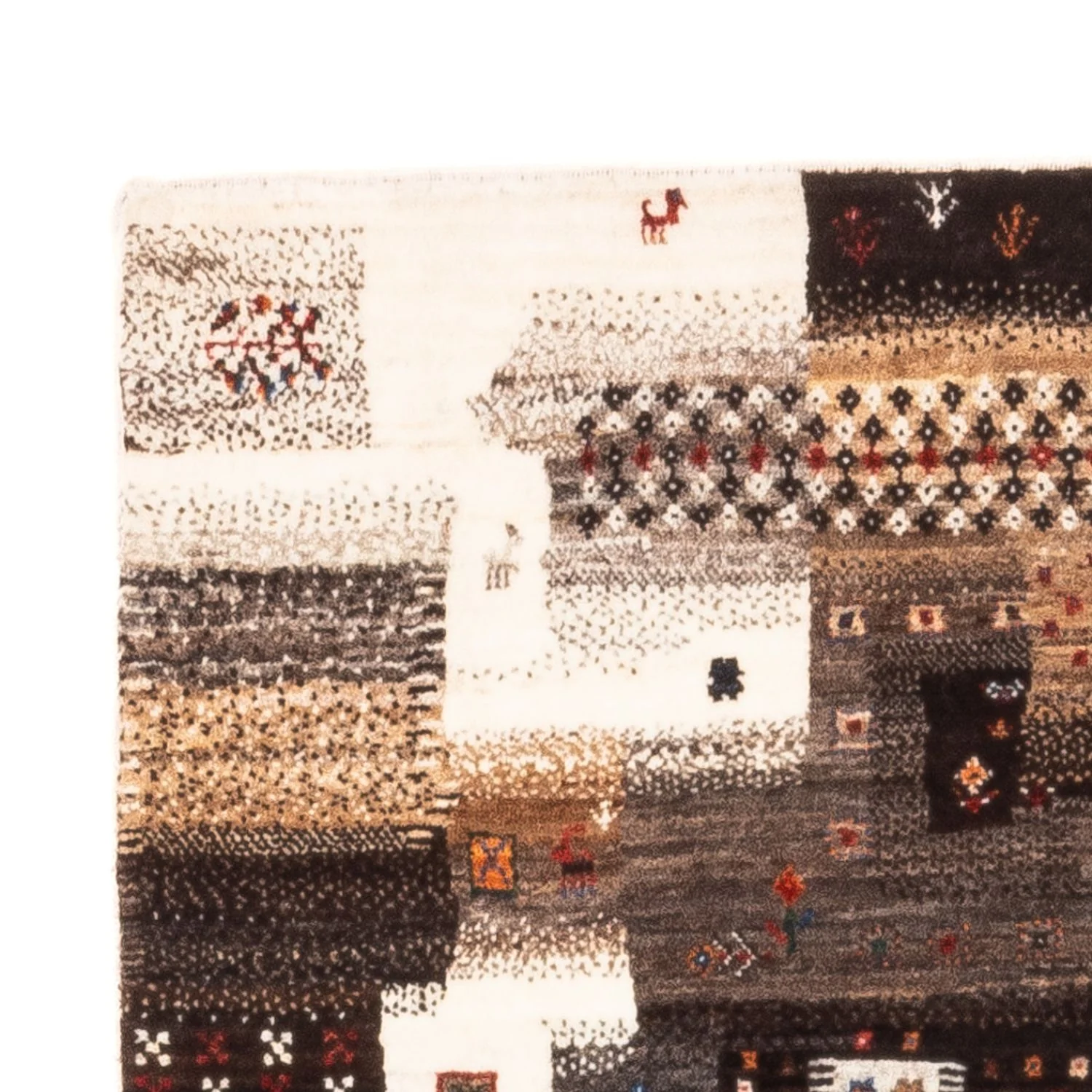 Gabbeh Teppich - Loribaft Perser - Royal - 126 x 85 cm - grau - Image 3