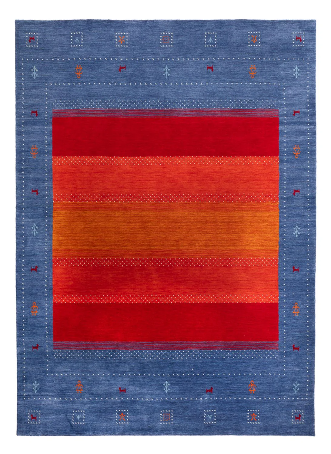 Gabbeh Teppich - Loribaft Softy - 240 x 170 cm - blau