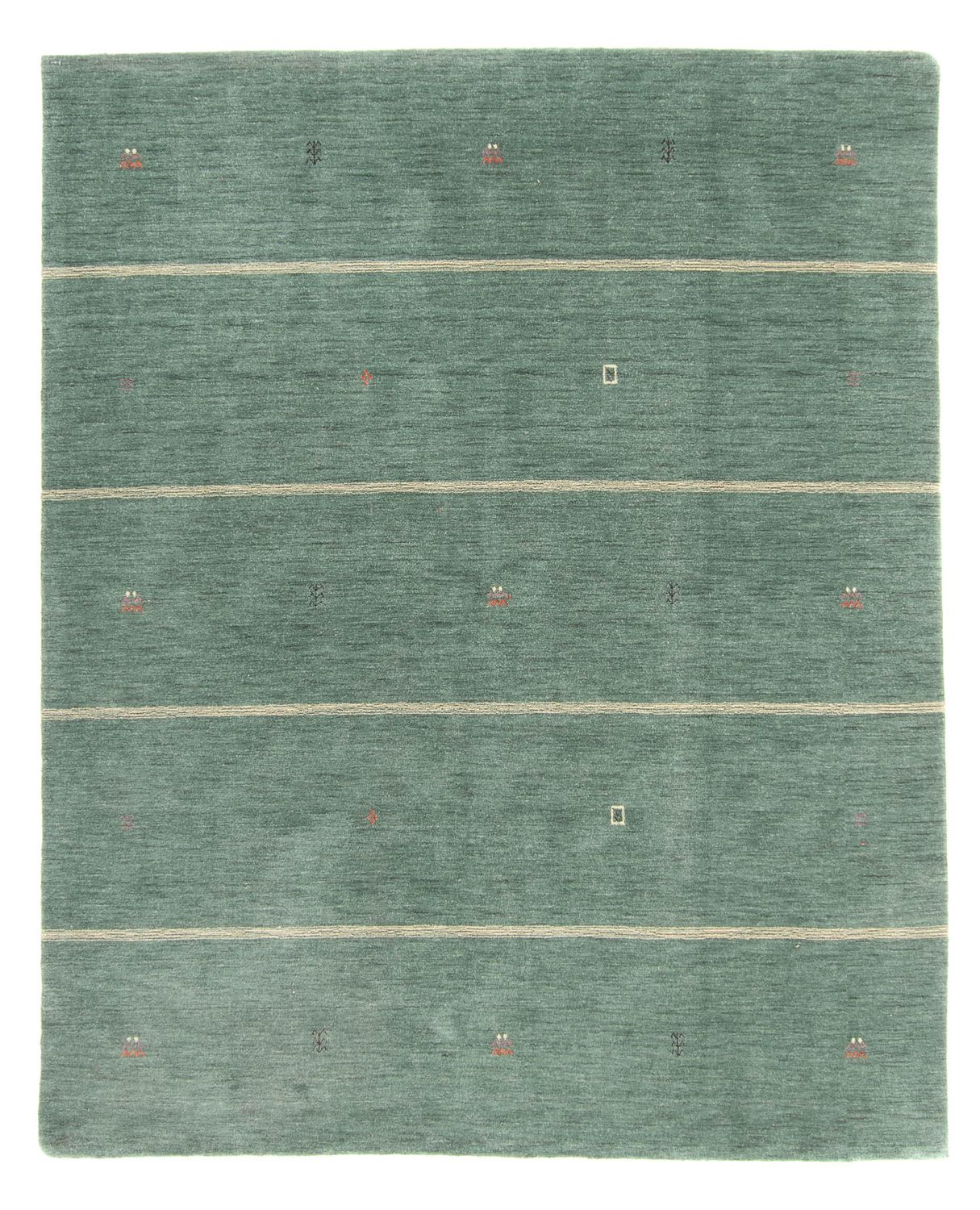 Gabbeh Teppich - Loribaft Softy - 250 x 200 cm - grün