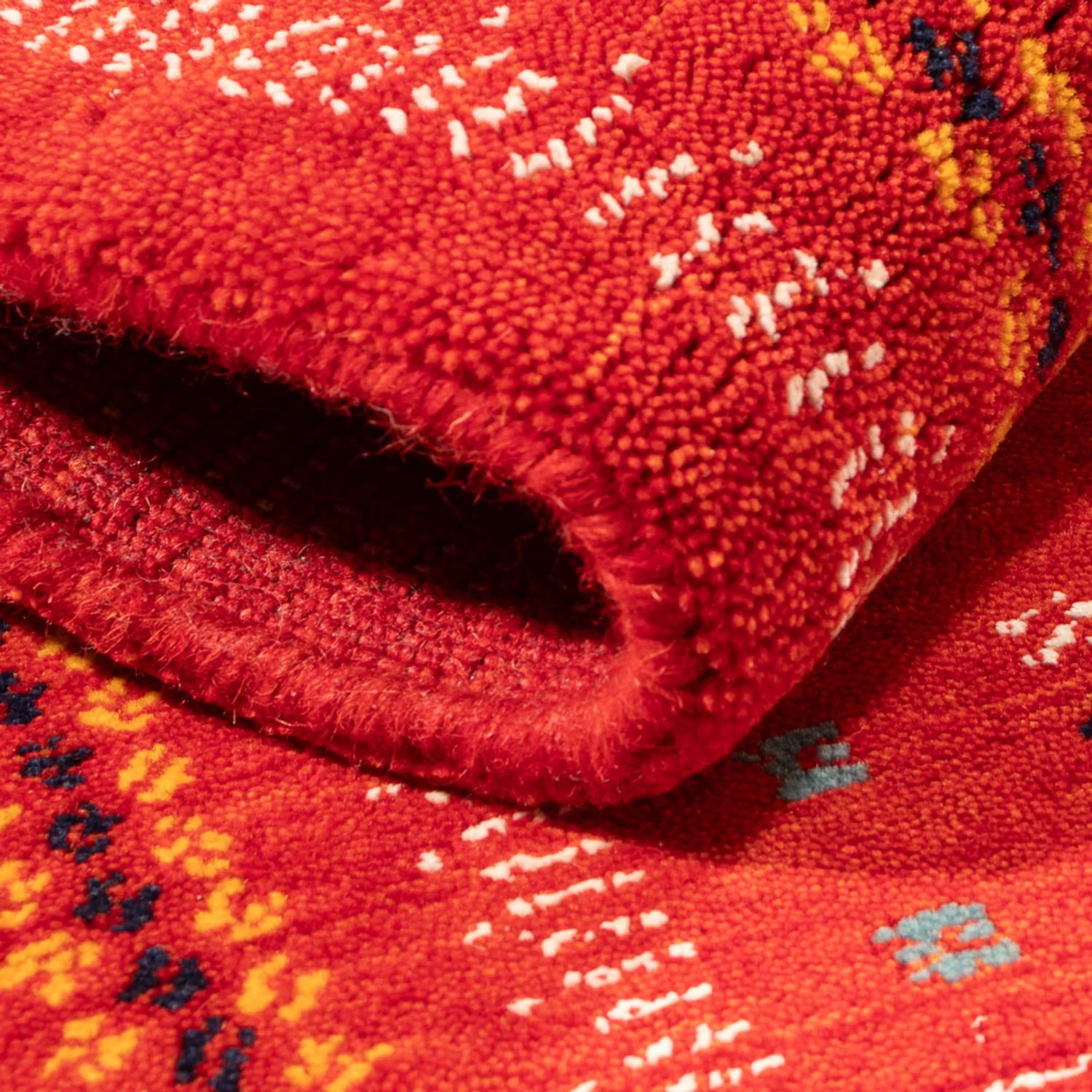 Gabbeh Teppich - Loribaft Softy - 90 x 60 cm - rot - Image 4
