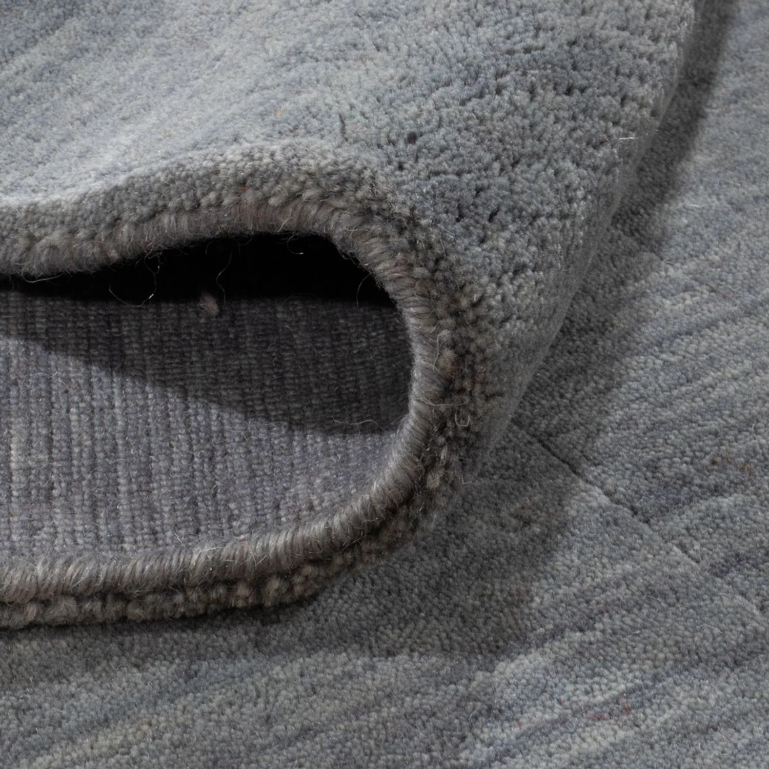Gabbeh Teppich - Loribaft Softy quadratisch - 150 x 150 cm - grau - Image 6