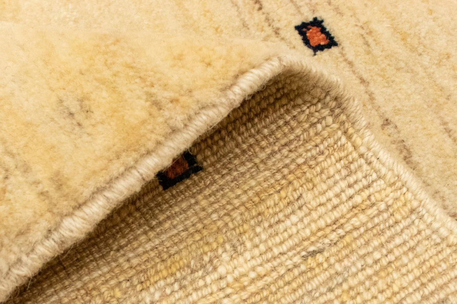 Gabbeh Teppich - Perser 102 x 100 cm - beige - Image 4