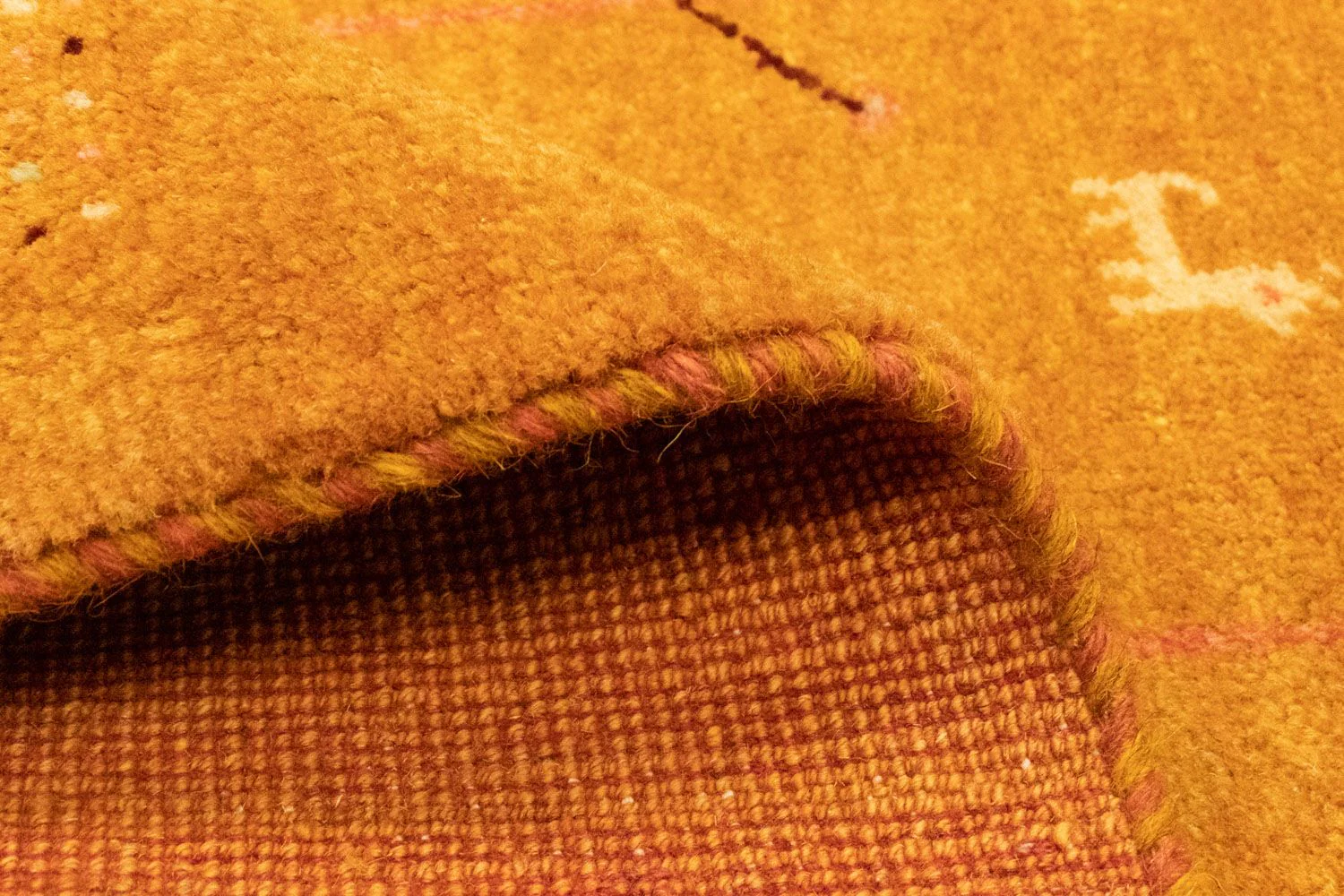 Gabbeh Teppich - Perser 130 x 81 cm - gold - Image 4