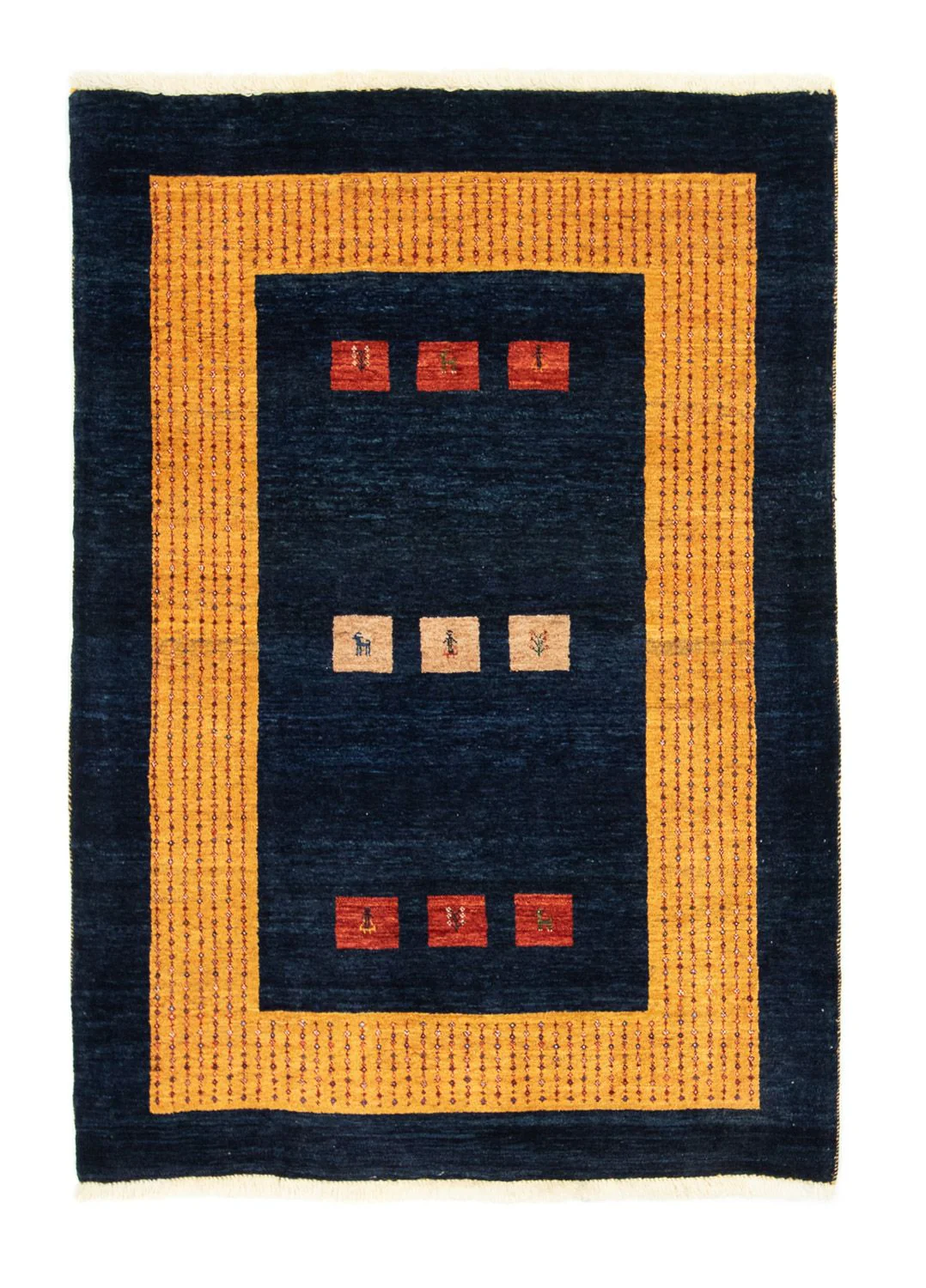 Gabbeh Teppich - Perser 152 x 105 cm - dunkelblau