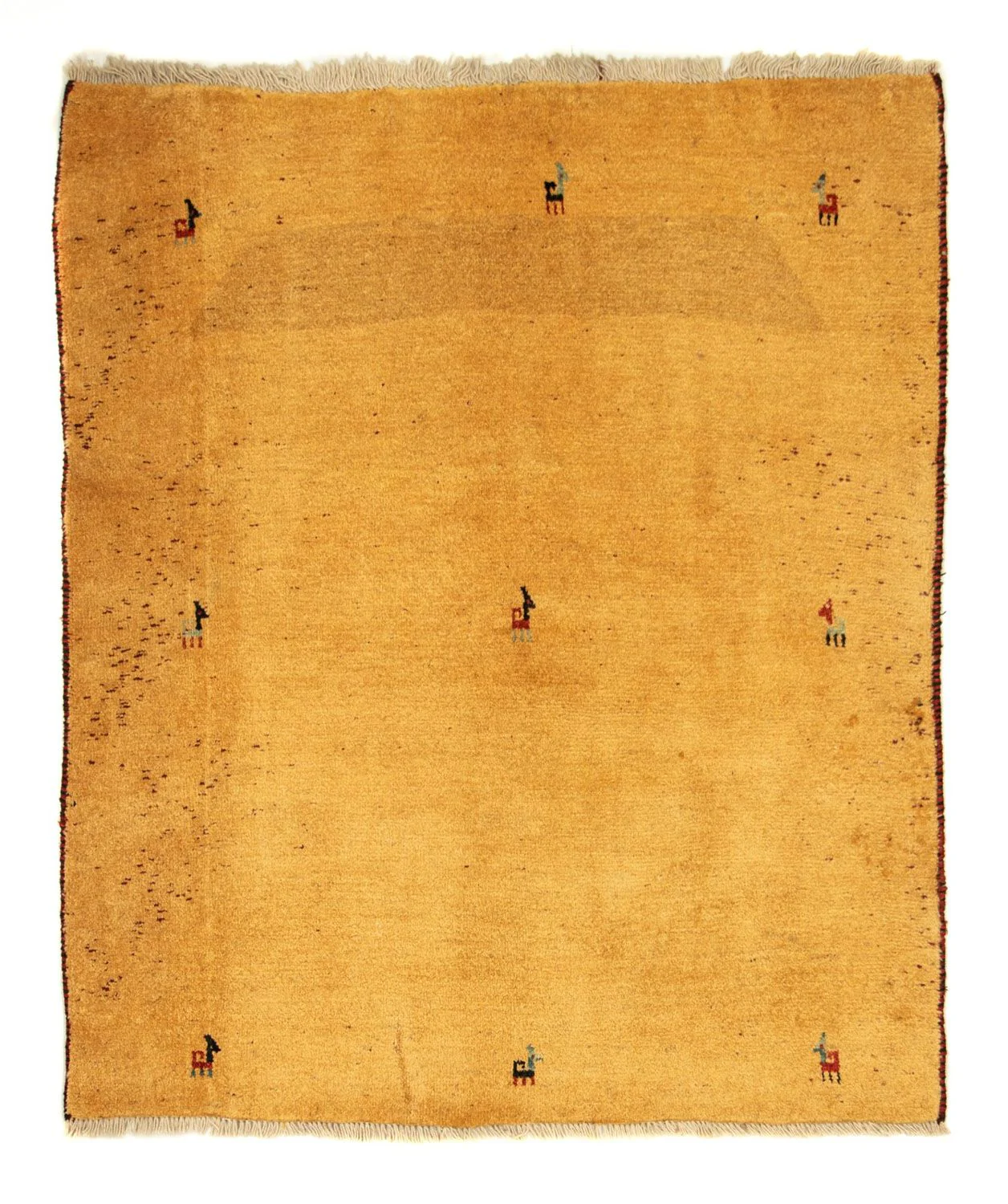 Gabbeh Teppich - Perser 170 x 137 cm - gold