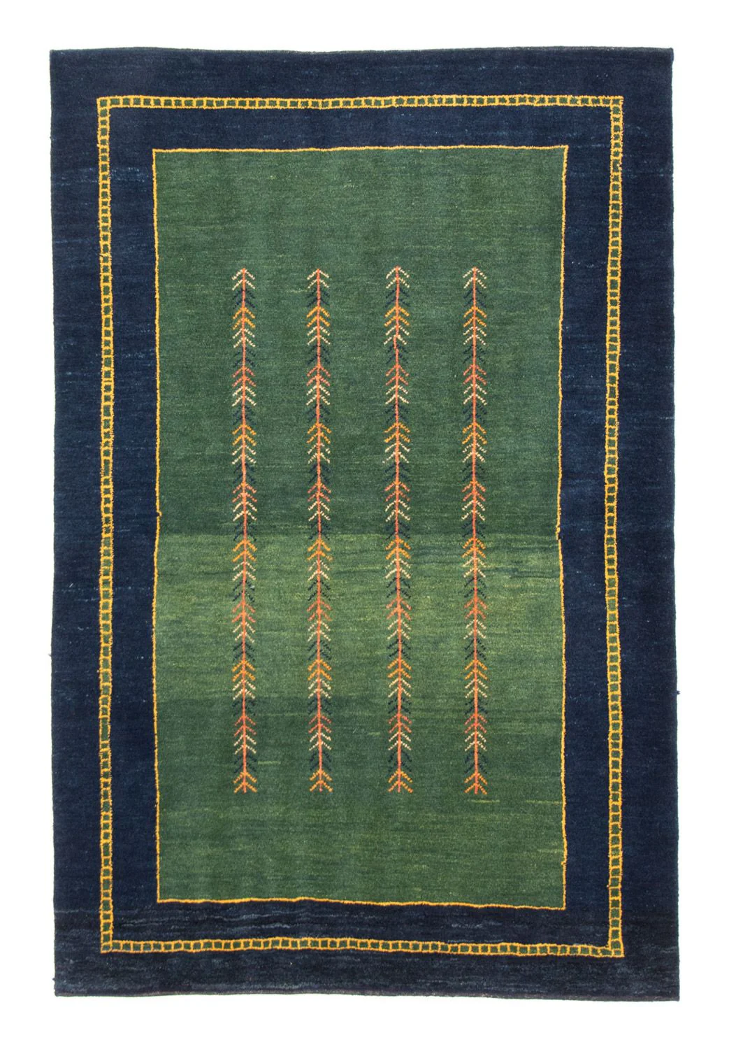 Gabbeh Teppich - Perser 184 x 122 cm - grün
