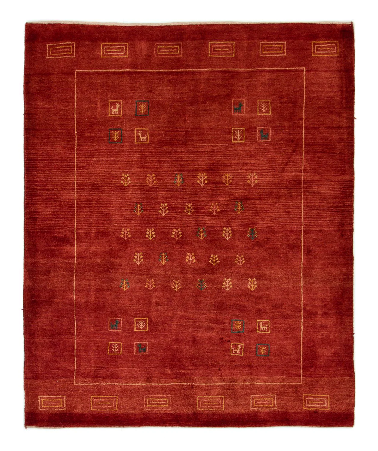 Gabbeh Teppich - Perser 190 x 163 cm - rot