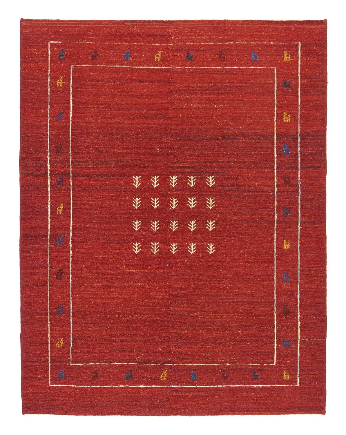 Gabbeh Teppich - Perser 194 x 146 cm - rot